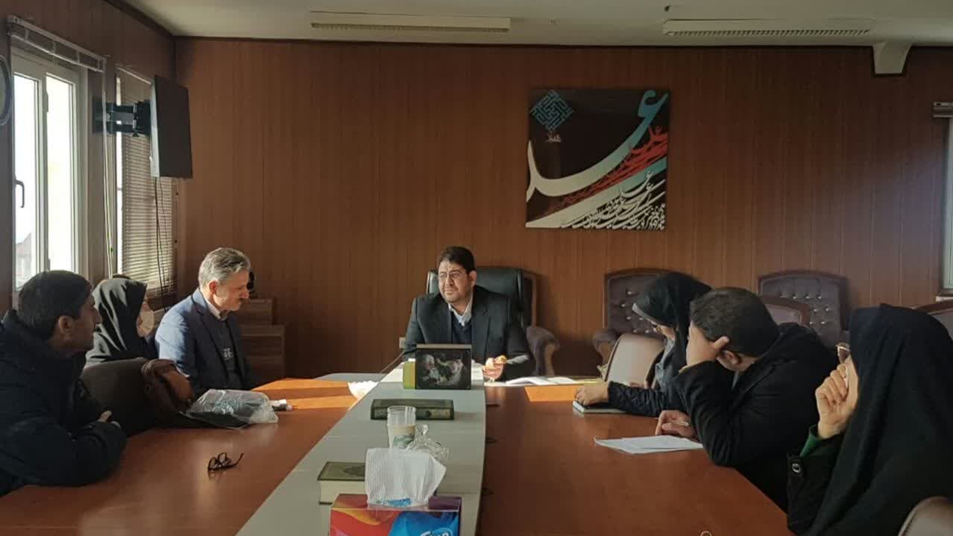 نشست هماهنگی و برنامه ریزی انتخابات بریاست محمدرضا رضایی فرماندار شهرستان تفرش و با حضور مویدی معاون فرماندار و کارشناسان فرمانداري و بخشداری