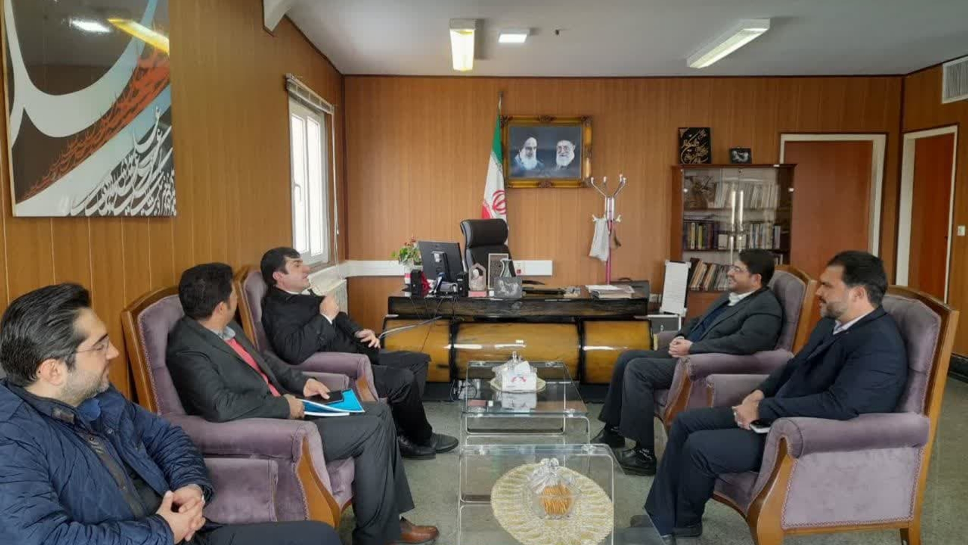 دیدار و گفتگوی مهندس جهانی مدیر کل راهداری و حمل و نقل جاده ای استان مرکزی با محمدرضا رضایی فرماندار تفرش