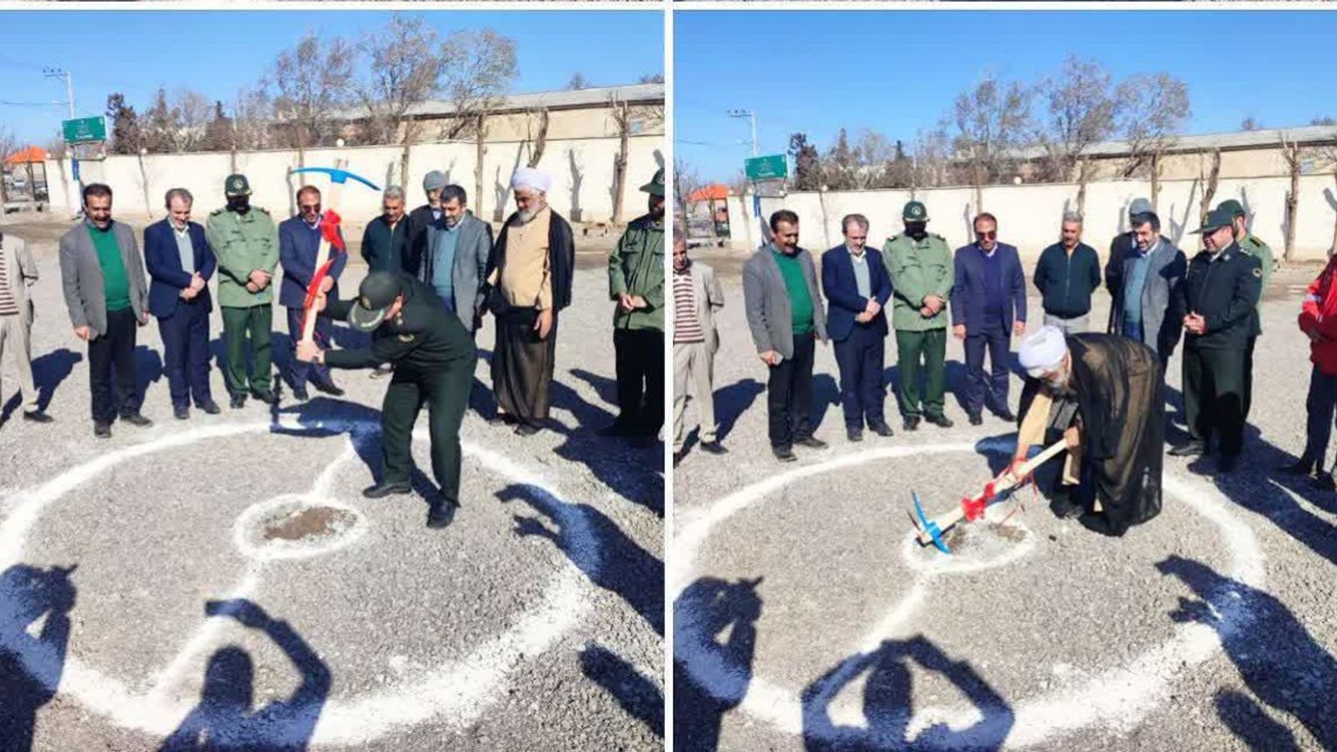 آیین کلنگ زنی بوستان آموزش ترافیک شهرداری مامونیه با حضور سرپرست محترم فرمانداری زرندیه در دومین روز دهه فجر