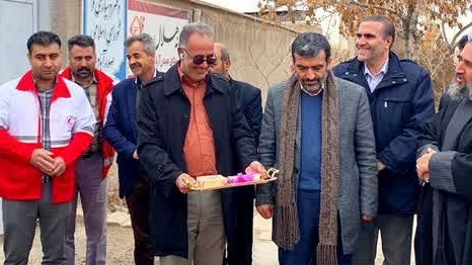 افتتاح جدول گذاری ، پروژه آسفالت و سنگ فرش روستای صدر آباد