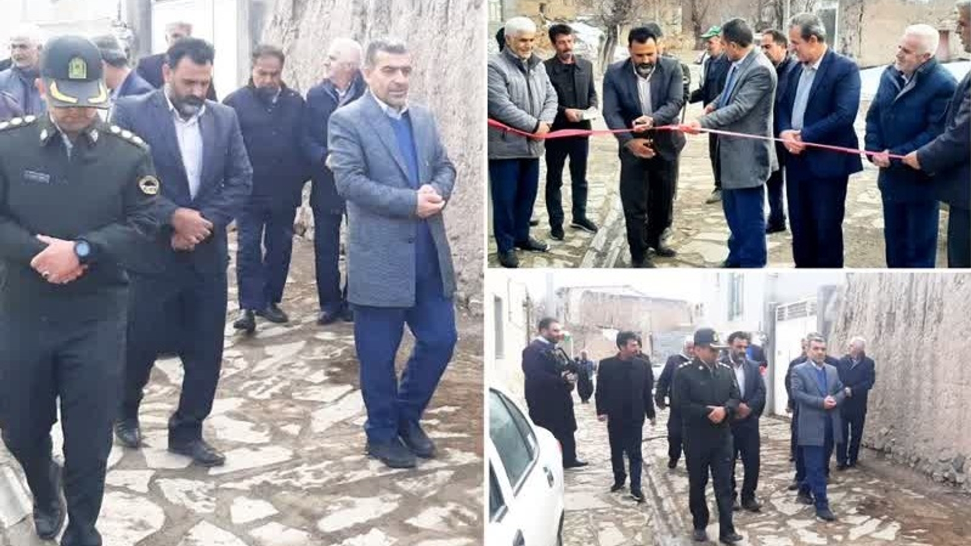 بهره‌برداری از سنگ فرش معابر روستای آزادگین