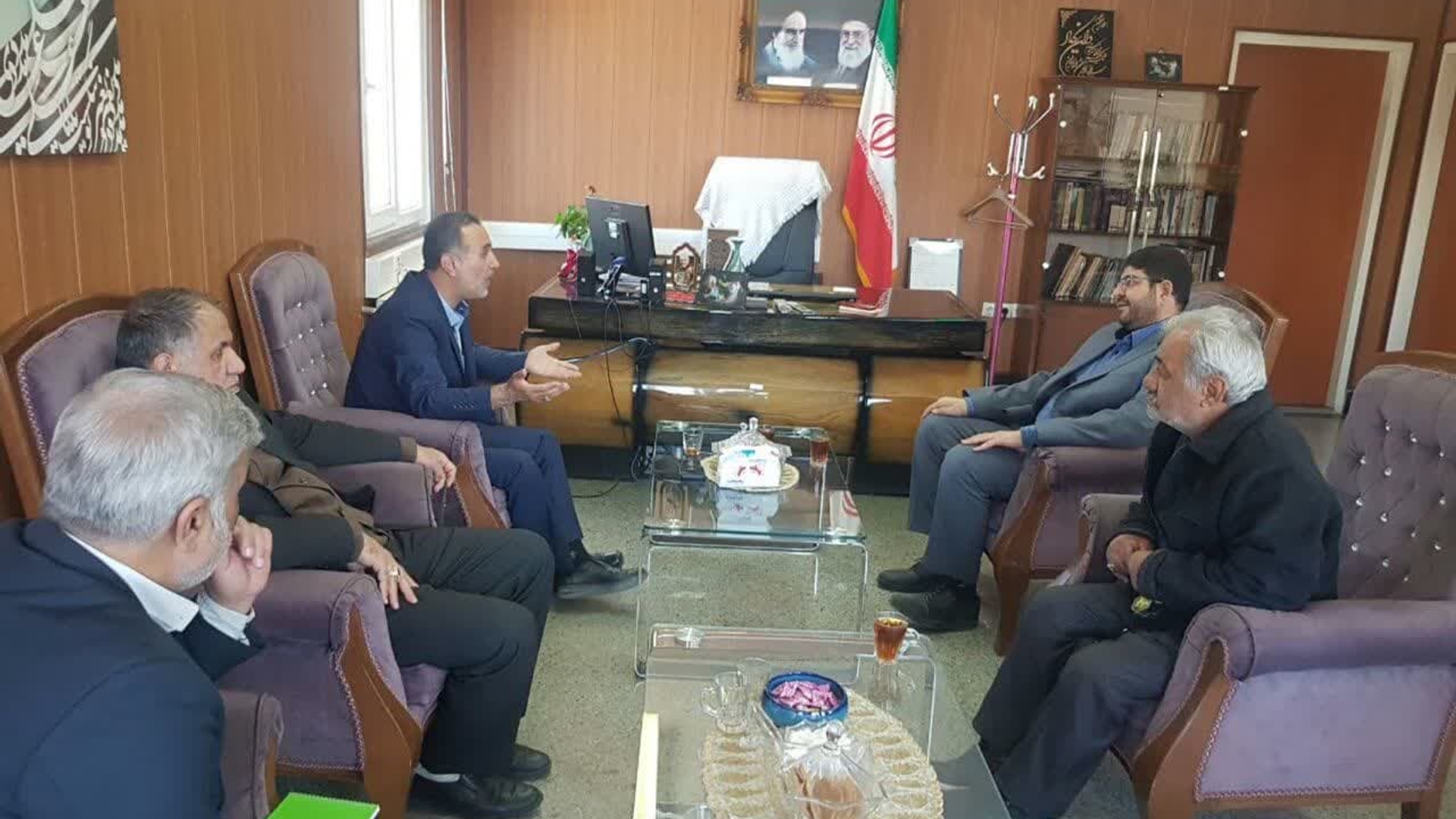 دیدار و گفتگوی عباسی مدیر کل آب و فاضلاب استان با محمد رضا رضایی فرماندار تفرش