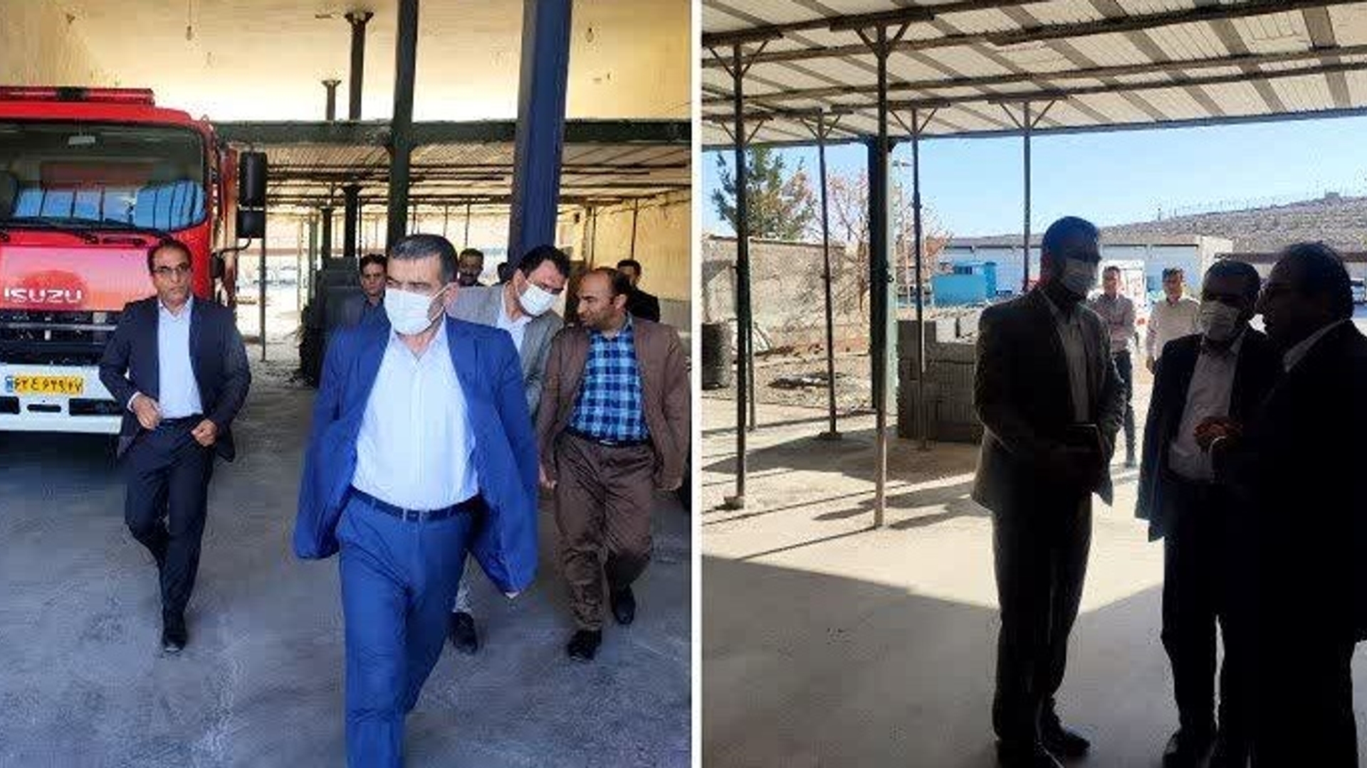 بازدید نوروزی فرماندار از واحد اتش نشانی شهرداری مامونیه