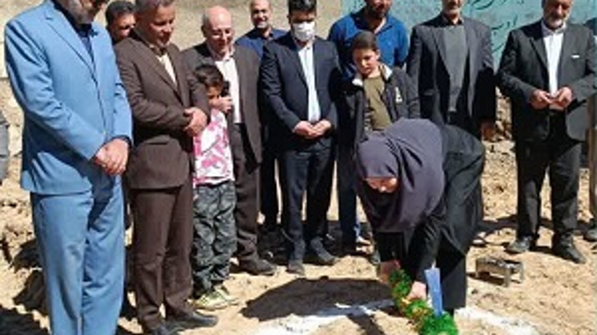 برگزاری مراسم کلنگ زنی ساخت مدرسه ۳ کلاسه ابتدایی روستای حسین آباد بخش قره کهریز