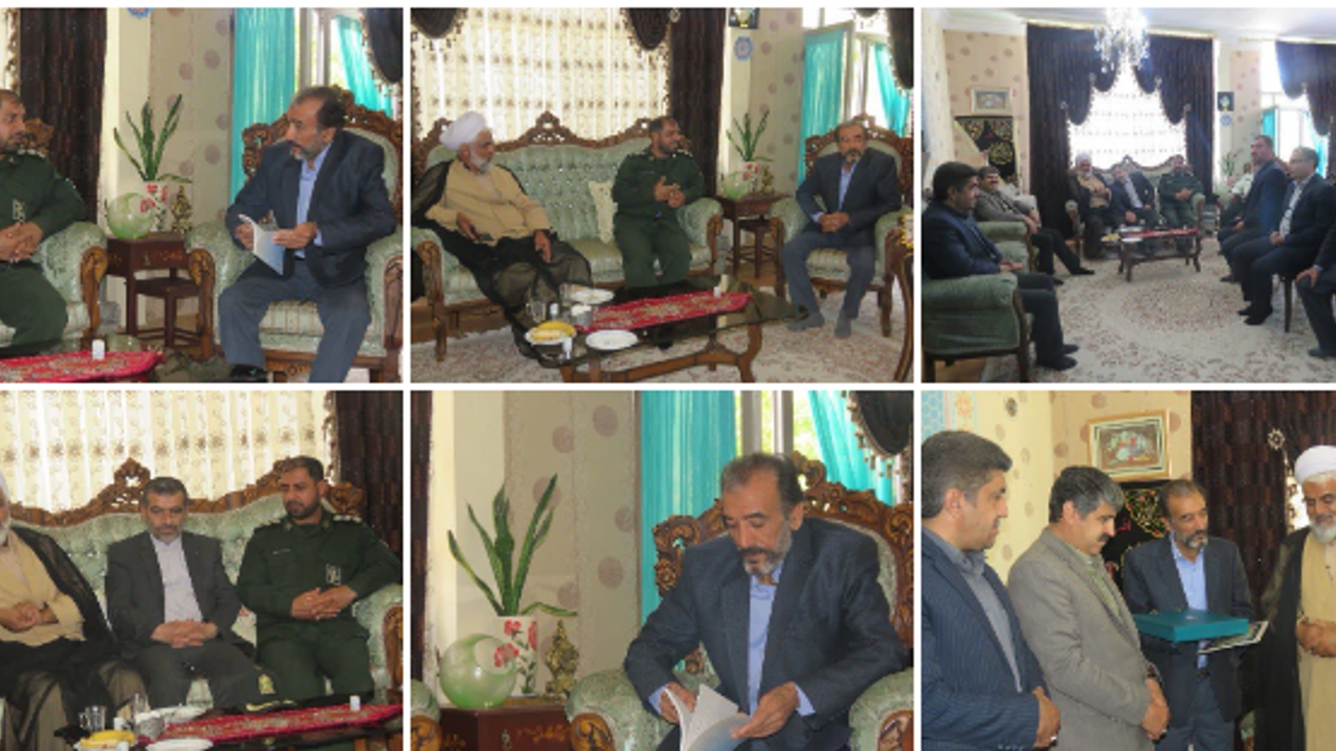 دیدار مسئولین شهرستانی با هنرمند بسیجی حاج ابراهیم مطیع