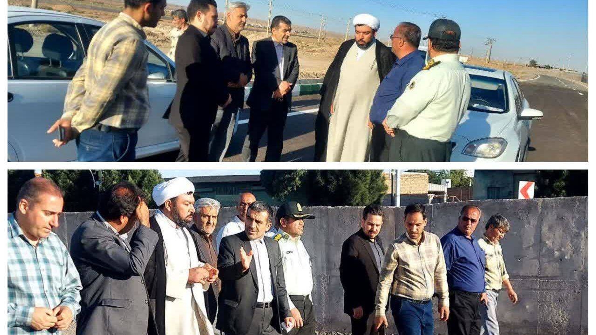 بازدید فرماندار از روند اجرای پروژه ی ورودی شهر پرندک