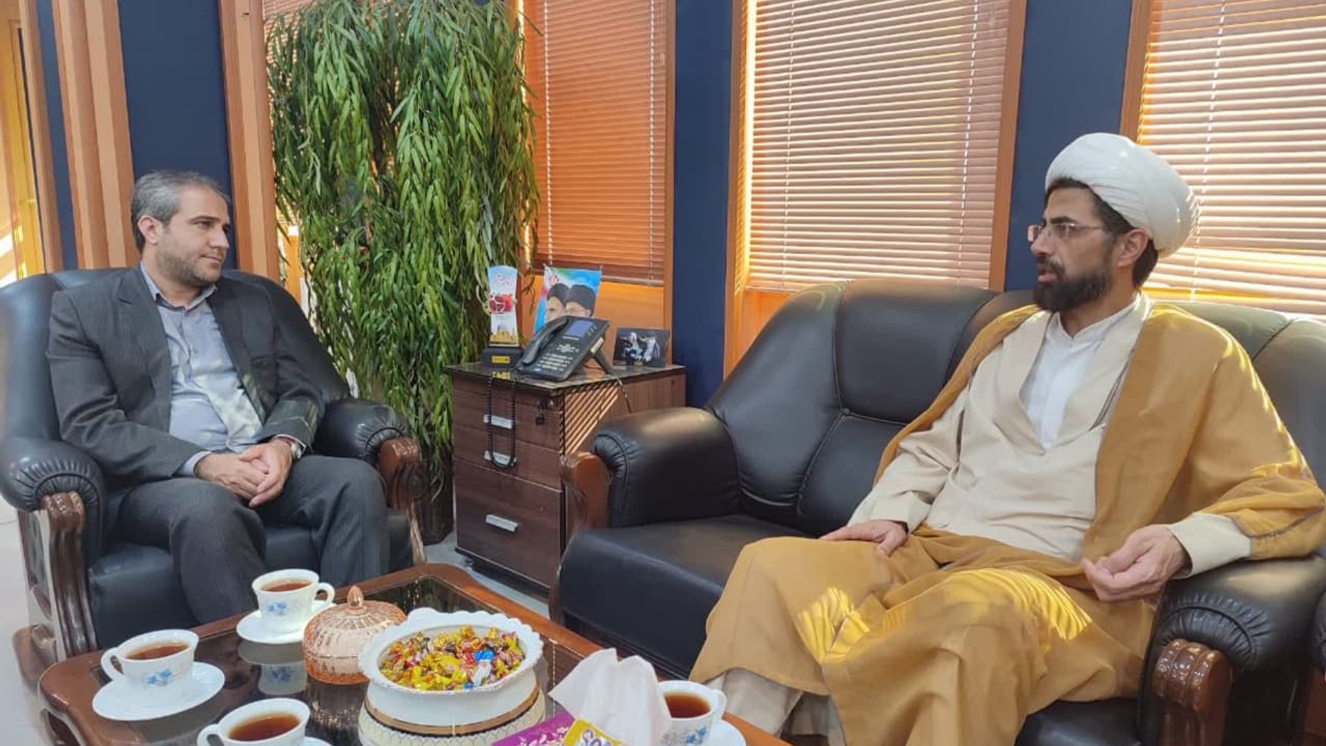 دیدار رییس ستاد امر به معروف و نهی از منکر استان با مهدی الیاسی معاون استاندار وفرماندار ویژه شهرستان ساوه