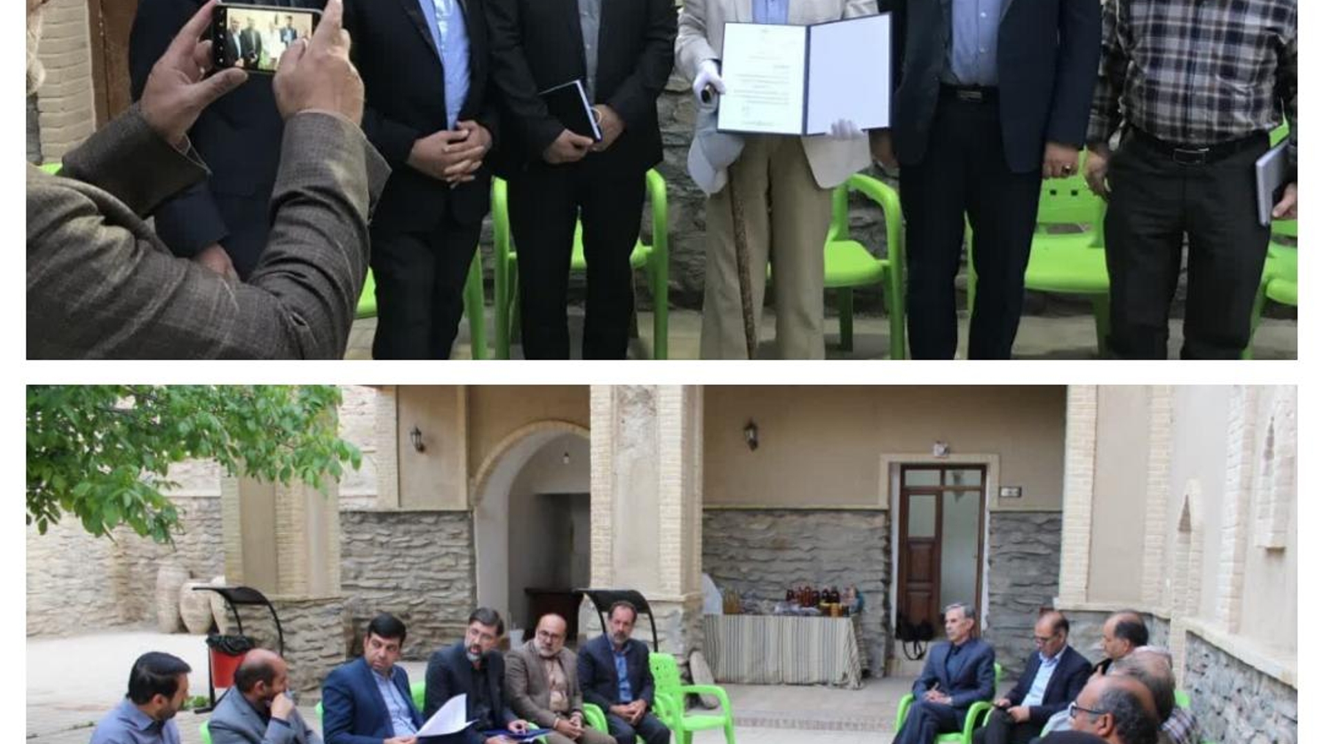 🔹نشست اعضای هیات امنای منزل امیرکبیر وبررسی وآسیب شناسی بنای تاریخی در منزل امیرکبیر