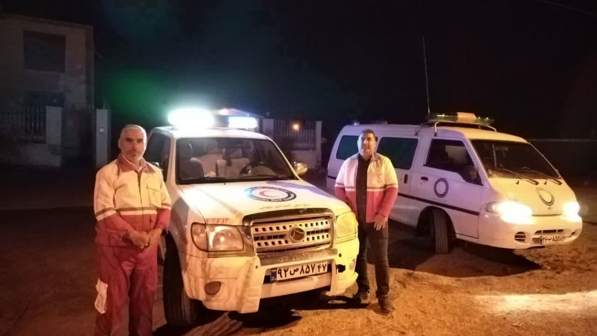 استقرار تجهیزات امدادی هلال احمر در  شهرستان کمیجان