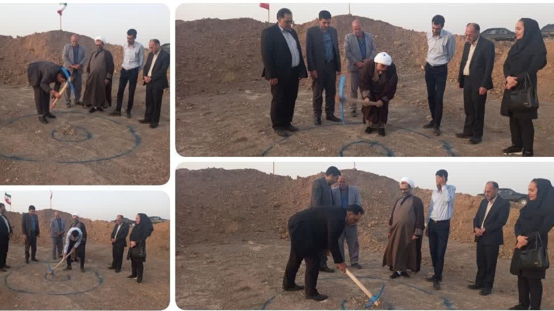 آیین کلنگ زنی مخزن 1000 متر مکعبی آب شهر نیم ور و باقرآبادِ نیم ور