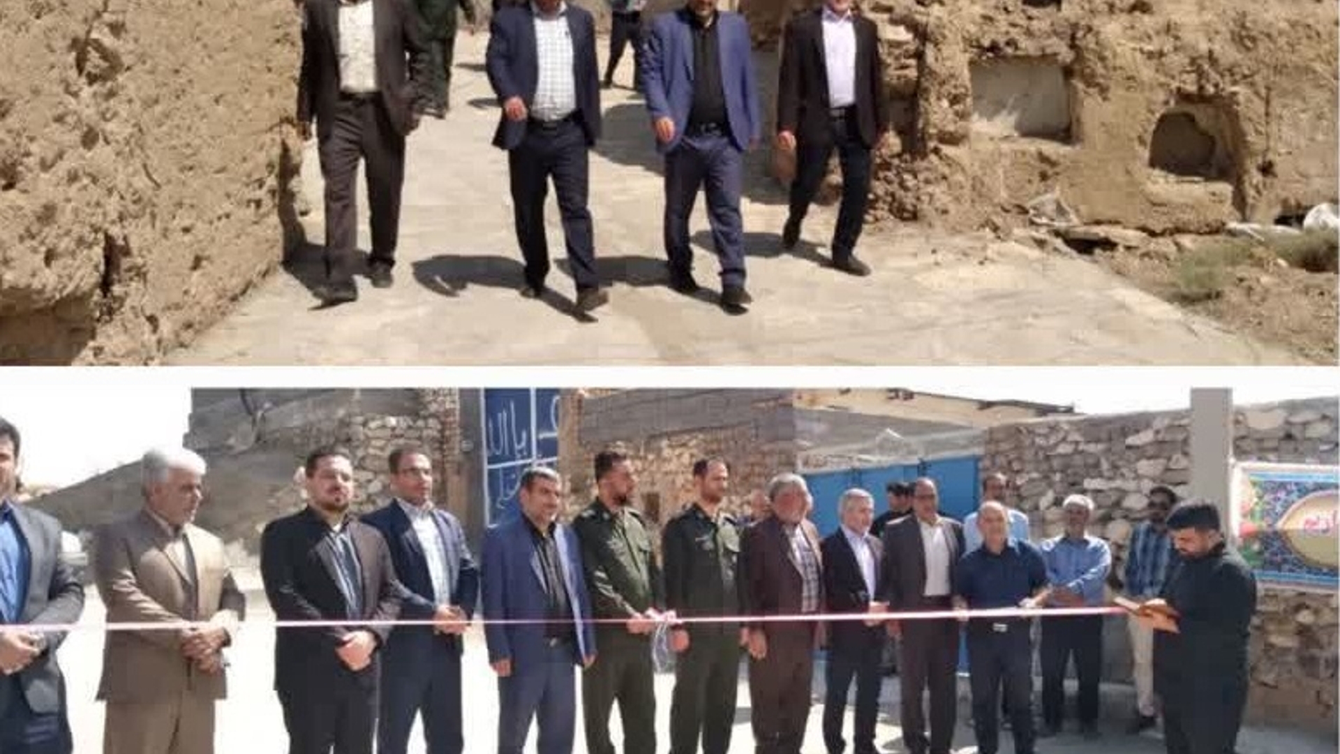 افتتاح و بهره برداری پروژه سنگ فرش روستای میل