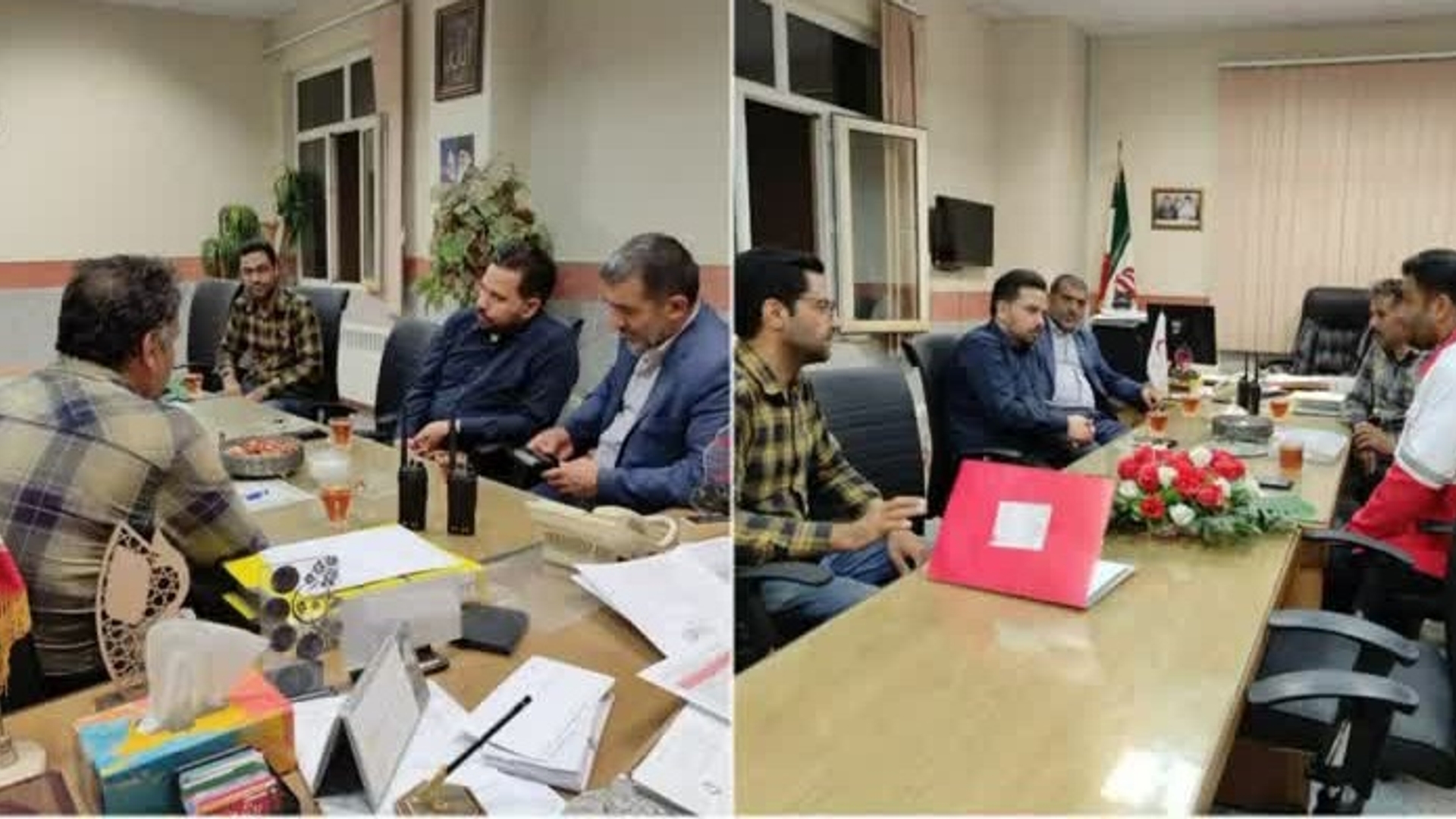 بازدید و پیگیری راه اندازی فیبرنوری هلال احمر زرندیه