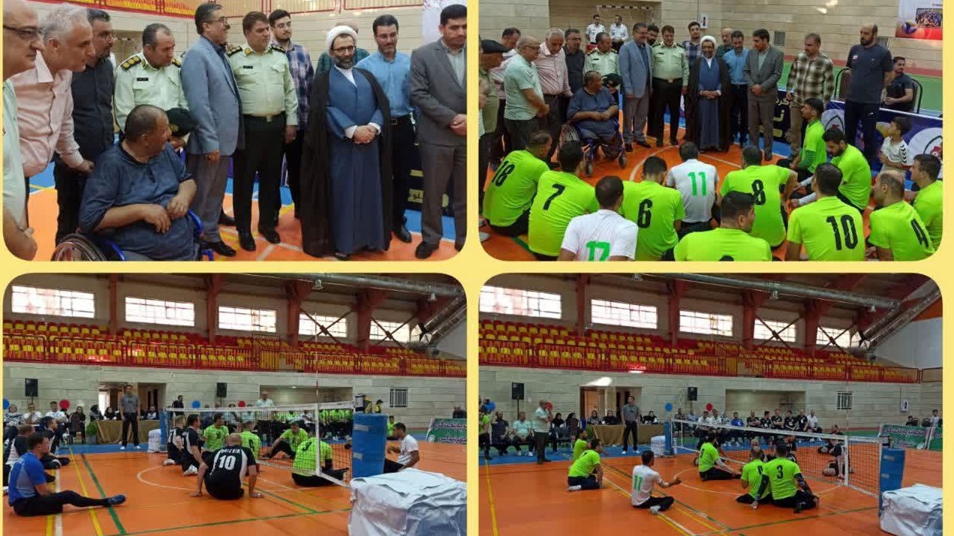 حضور سرپرست فرمانداری شهرستان محلات در محل مسابقه تدارکاتی بین تیم های ملی والیبال نشسته ایران و روسیه