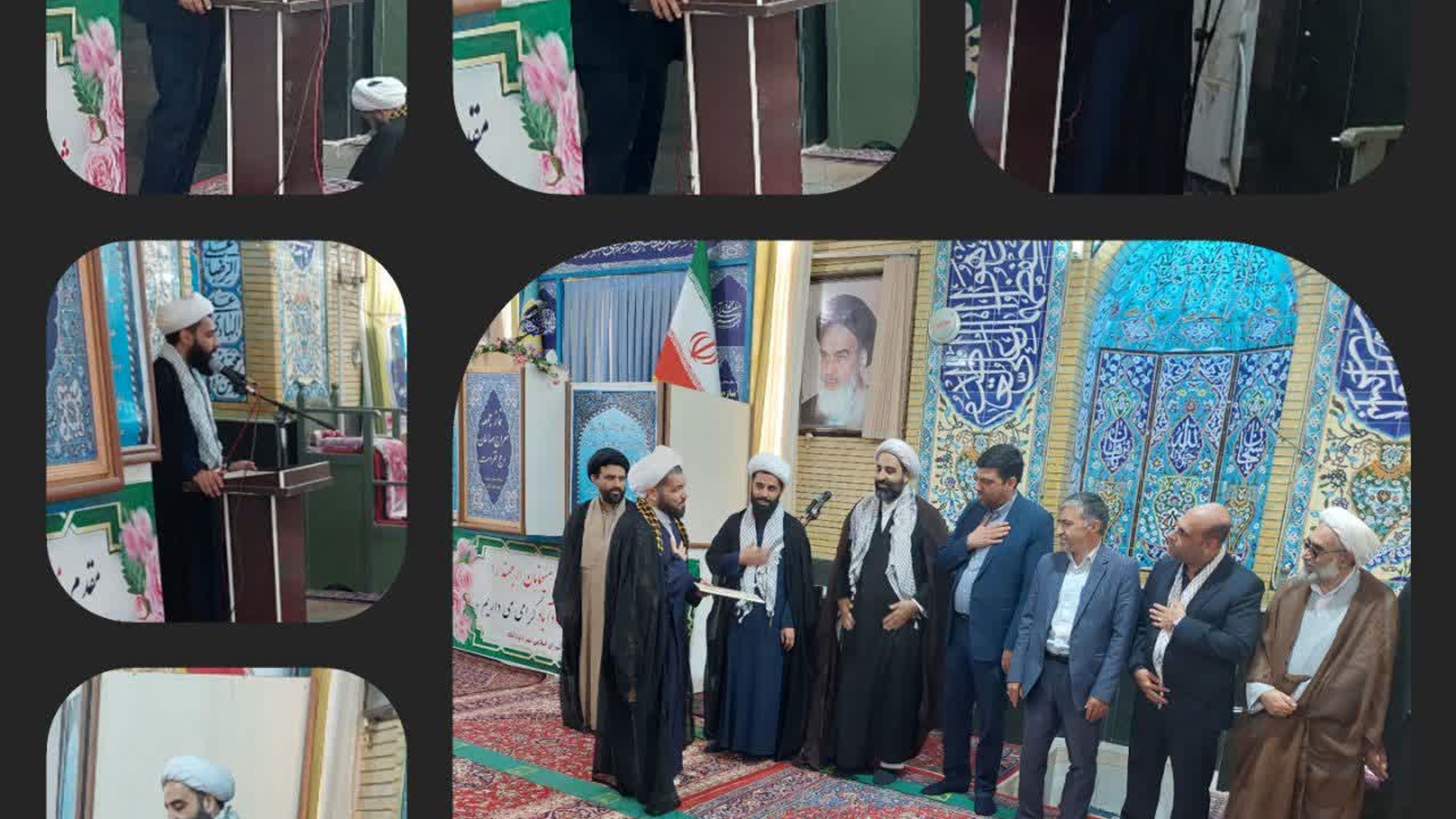 مراسم تکریم حجت الاسلام ابراهیمی امام جمعه سابق شهر داوداباد و معارفه حجت‌الاسلام نوروزی امام جمعه جدید شهر داوداباد