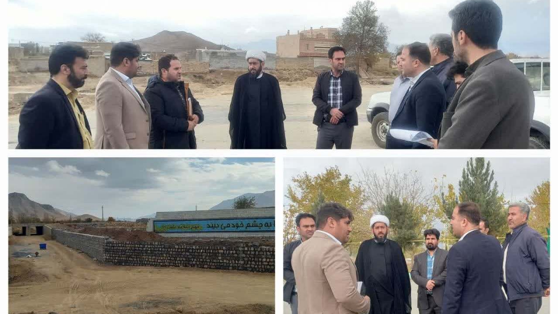 بازدید فرماندار از روند اجرای پروژه دیوار ساحلی روستای خانقاه