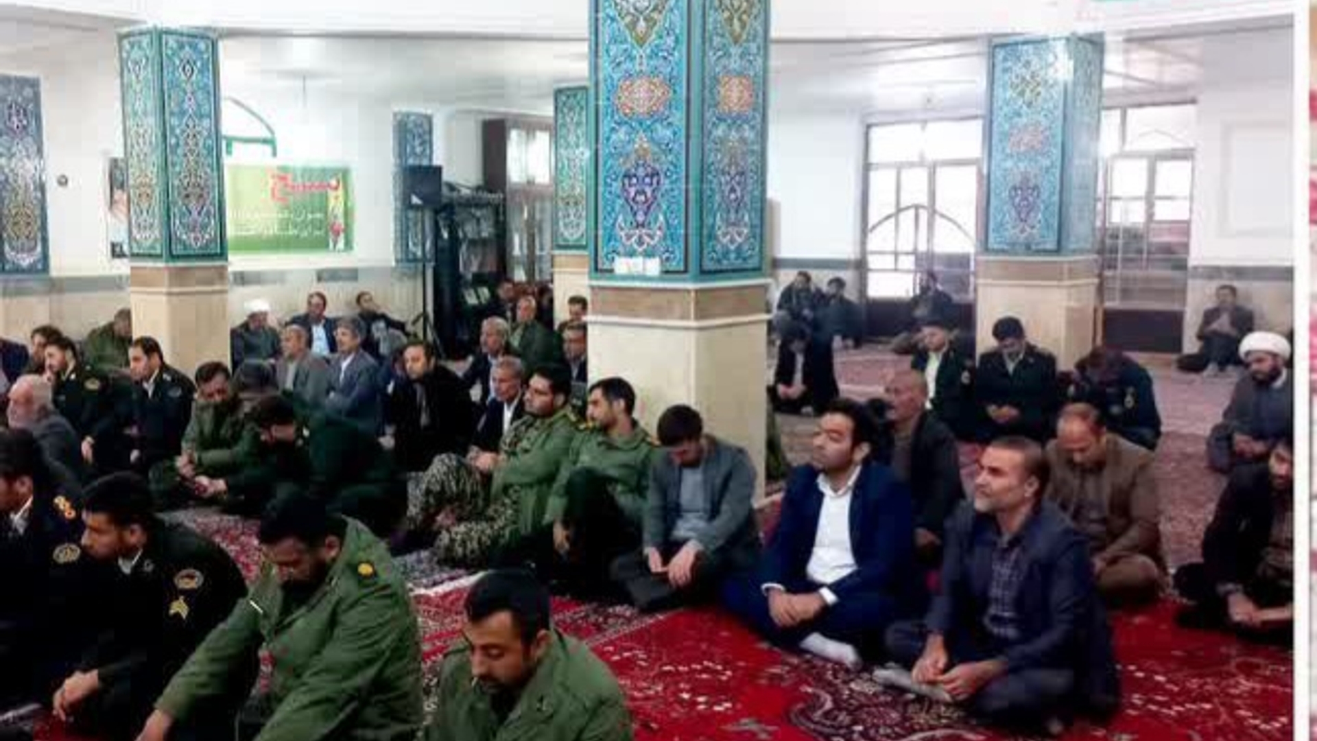 مراسم زیارت عاشورا در آغازین روز هفته بسیج