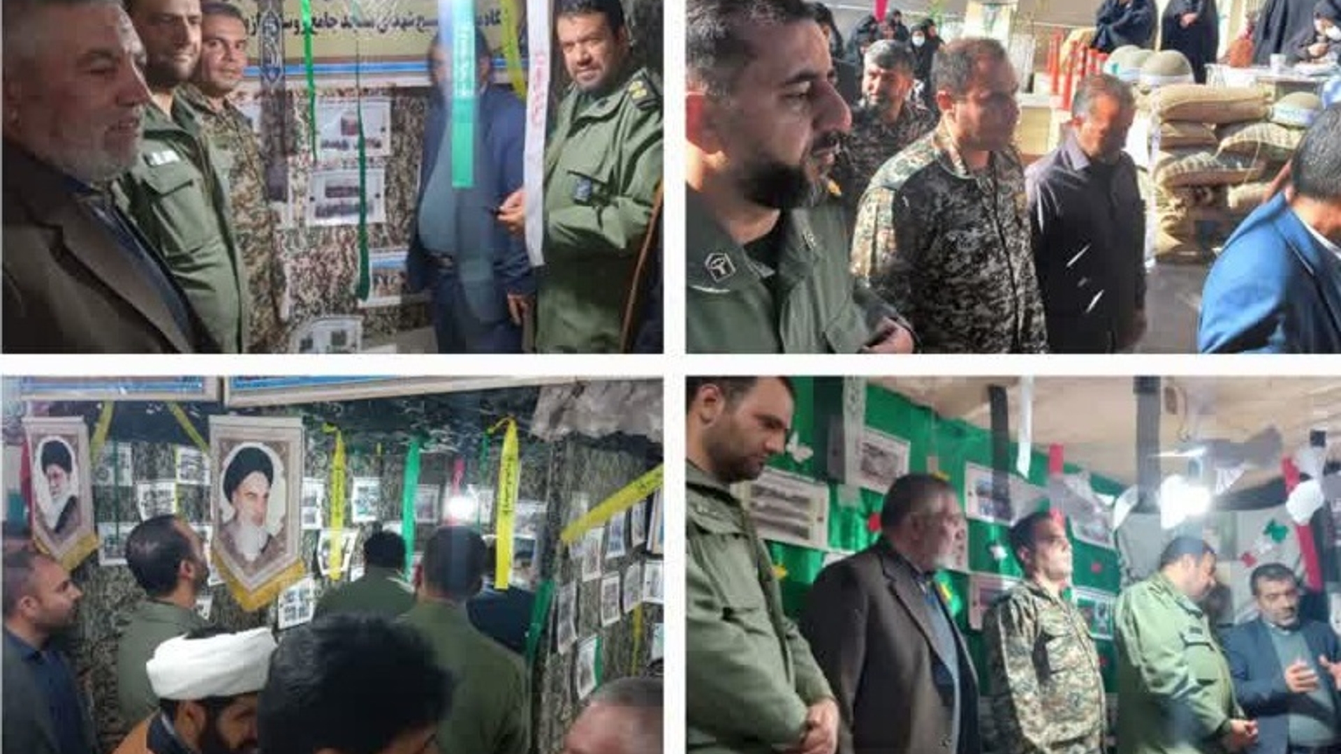 افتتاحیه نمایشگاه عملکرد و اقدامات بسیجیان بخش خرقان به مناسبت بزرگداشت هفته‌ بسیج در روستای شهید پرور علیشار