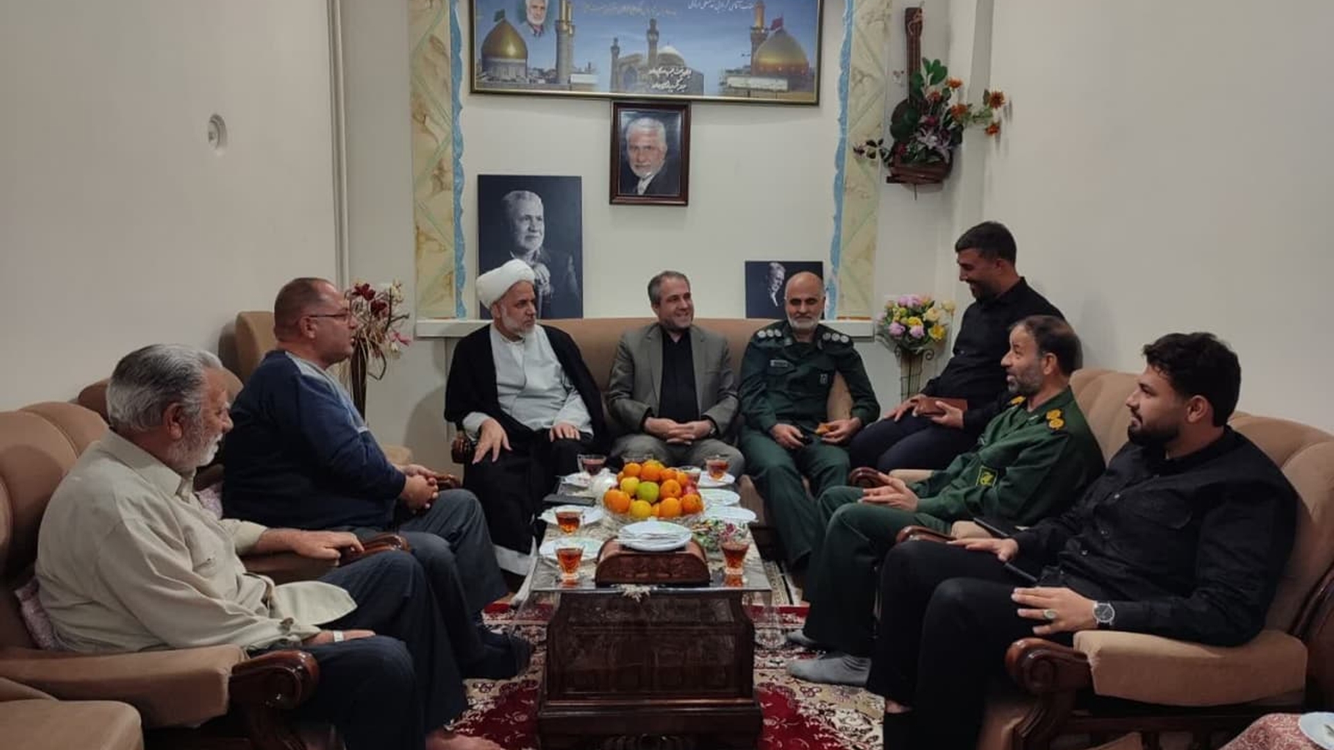 دیدار با خانواده شهید و رزمنده‌یِ بسیجی پیشکسوت