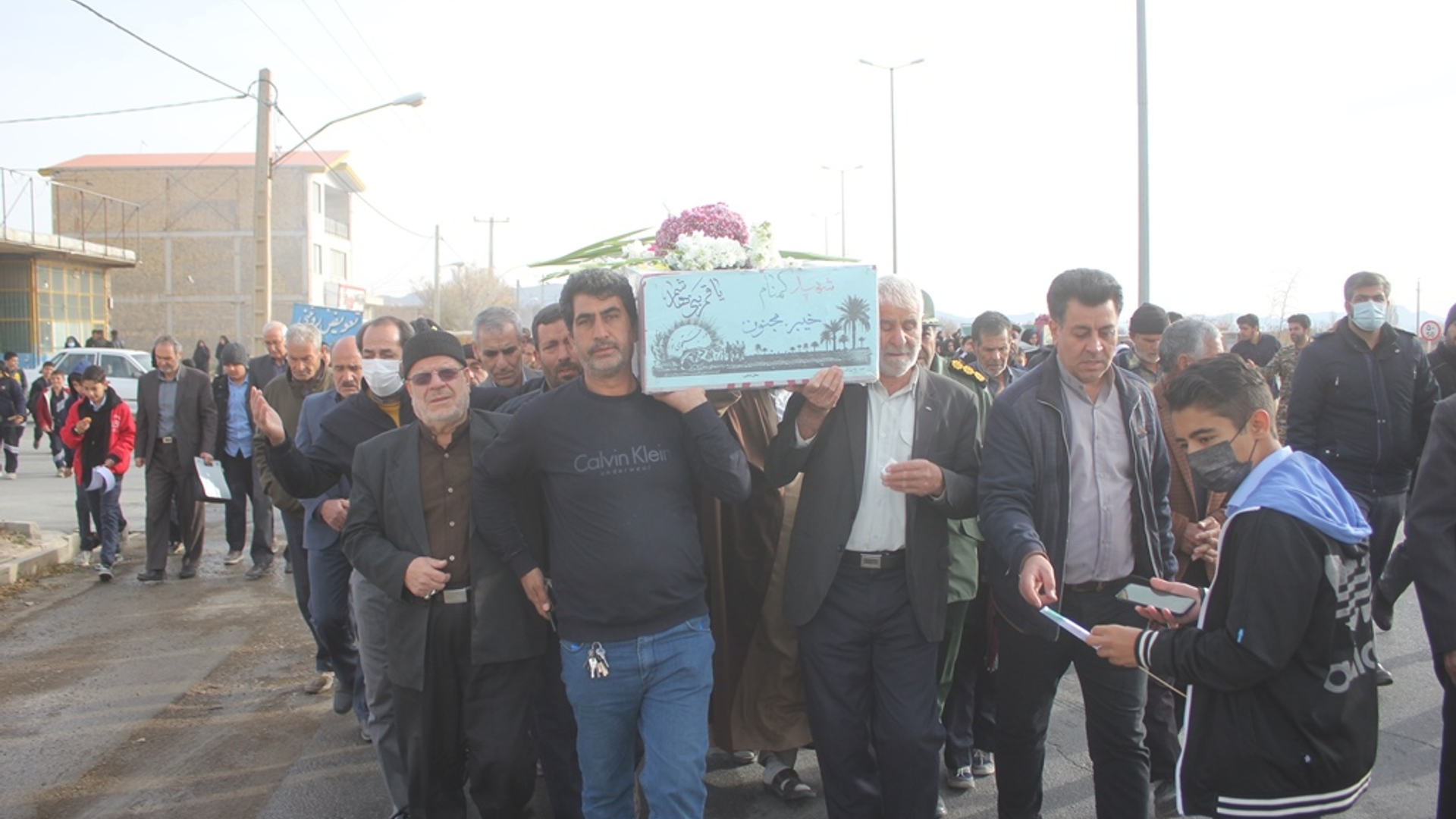 آئین استقبال از شهدای گمنام در روستای شهابیه شهرستان خمین برگزار شد