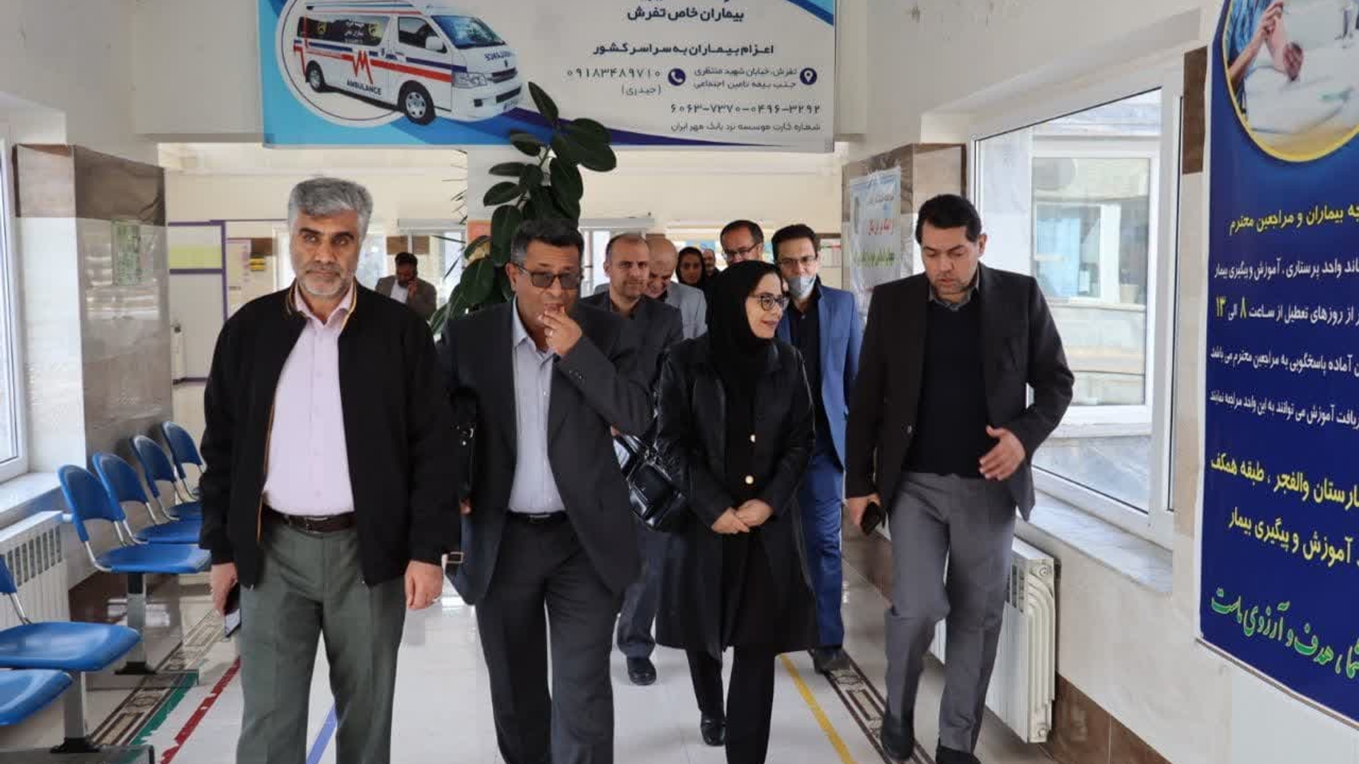 بازدید فرماندار و رئیس دانشگاه علوم پزشکی اراک از بیمارستان والفجر تفرش