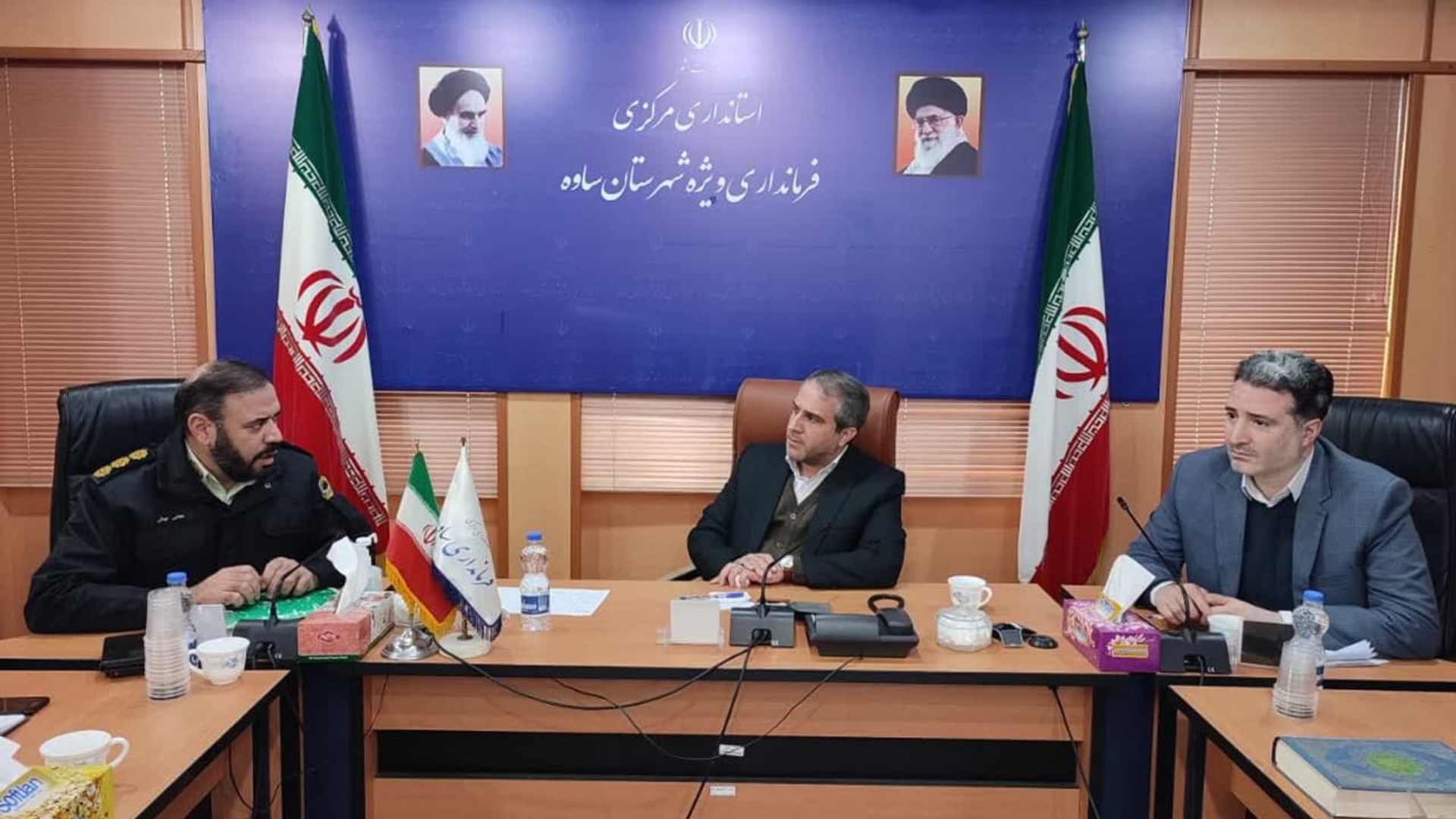 جلسه بررسی و افزایش زیرساخت‌های انتظامی شهرستان ساوه