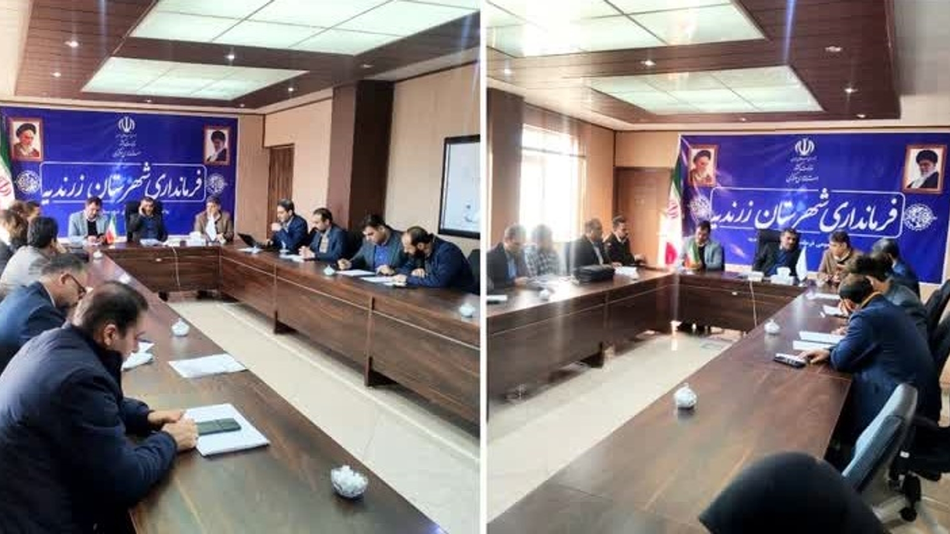 برگزاری جلسه در خصوص زیرساخت های فیبر نوین در سالن جلسات فرمانداری