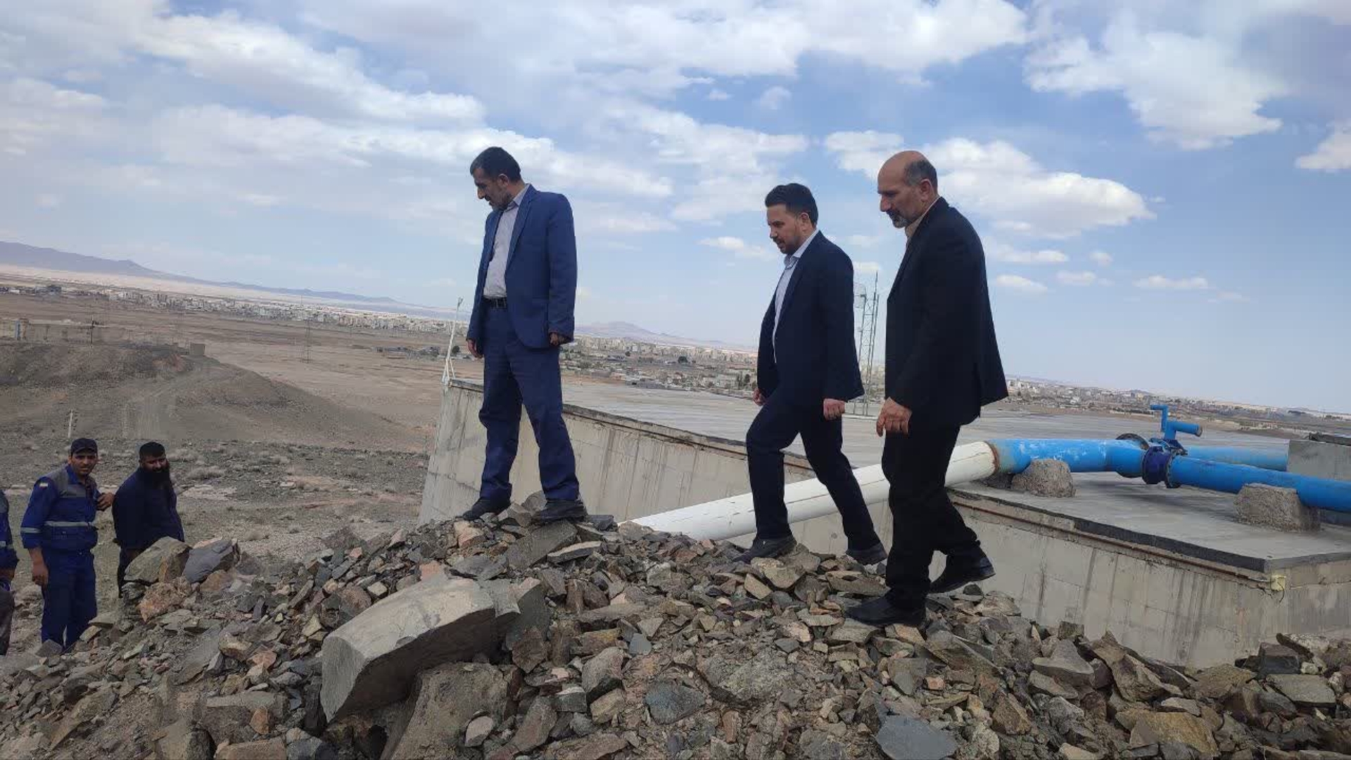 بازدید از مخزن آب شرب شهر مامونیه