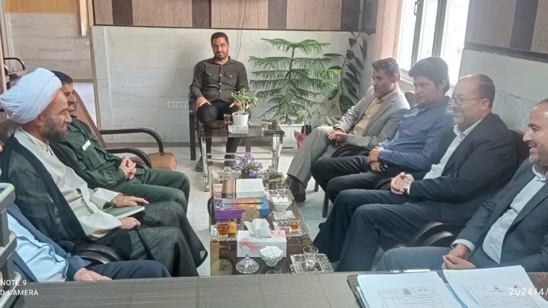 دیدار فرماندار و برخی از مسئولین با فرمانده سپاه شهرستان خنداب