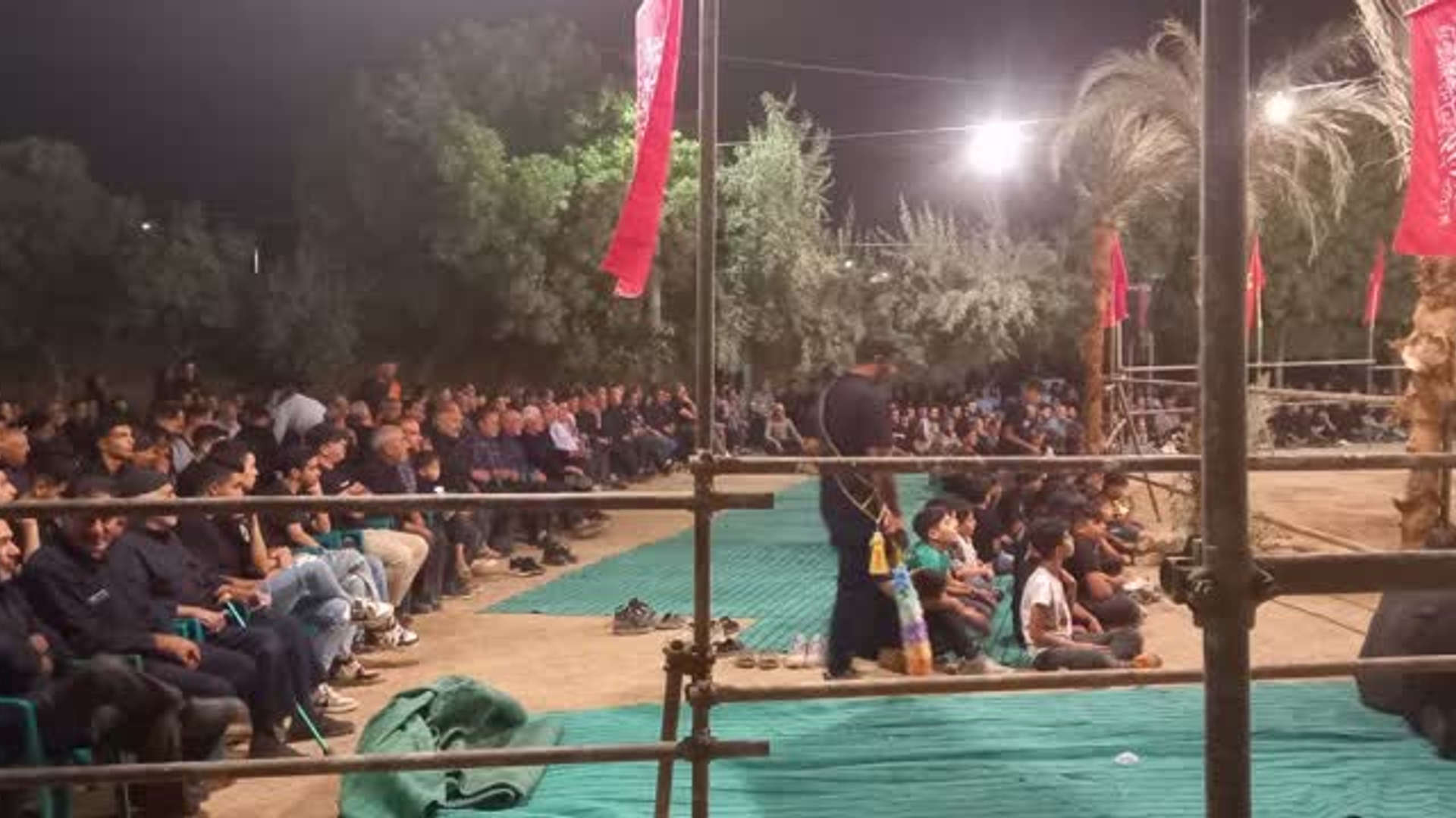 مراسم عزاداری و شبیه خوانی مجلس حضرت ابوالفضل العباس (ع) در تکیه روستای شیرین آباد