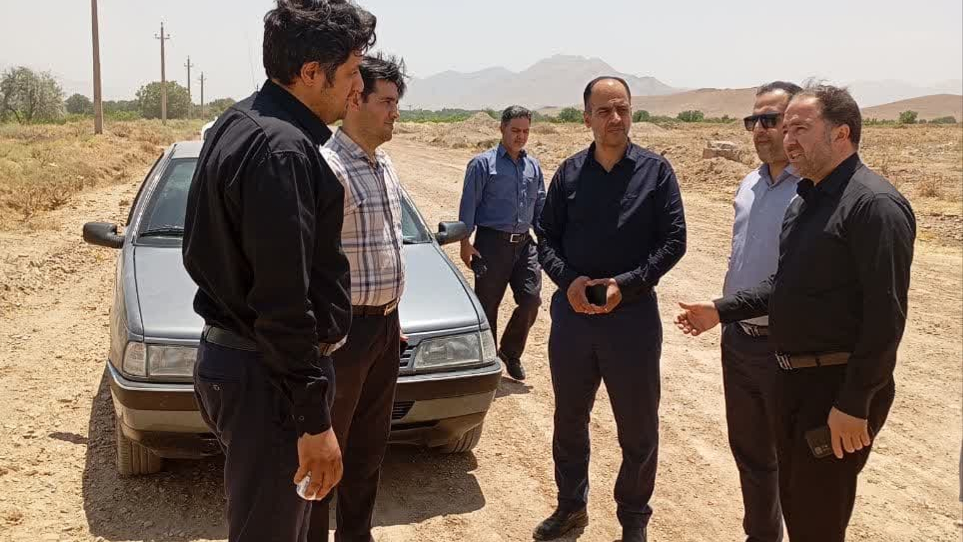 بازدید احدی فرماندار از جاده غرب قره چای