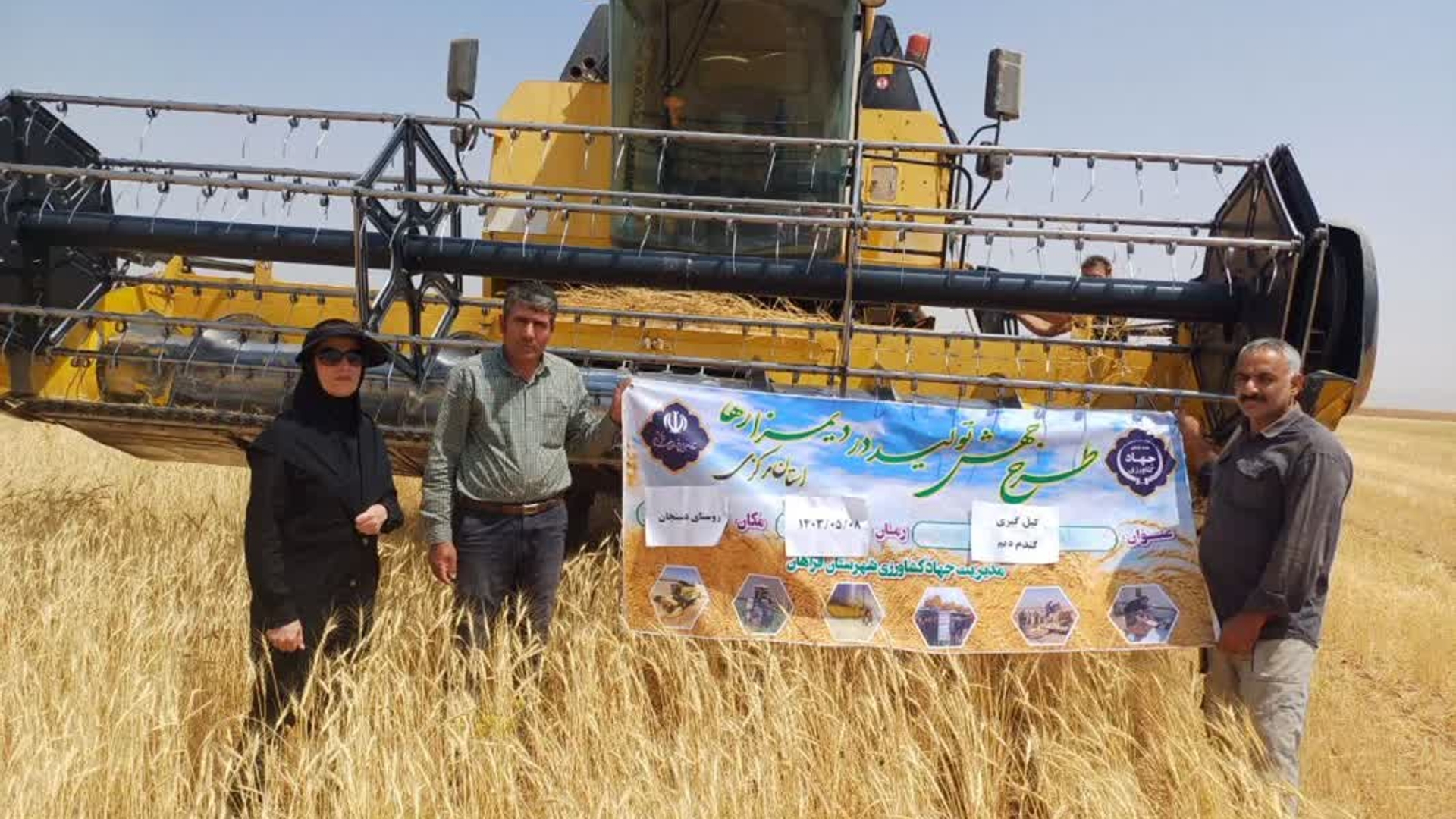 نظارت بر برداشت گندم دیم شهرستان فراهان