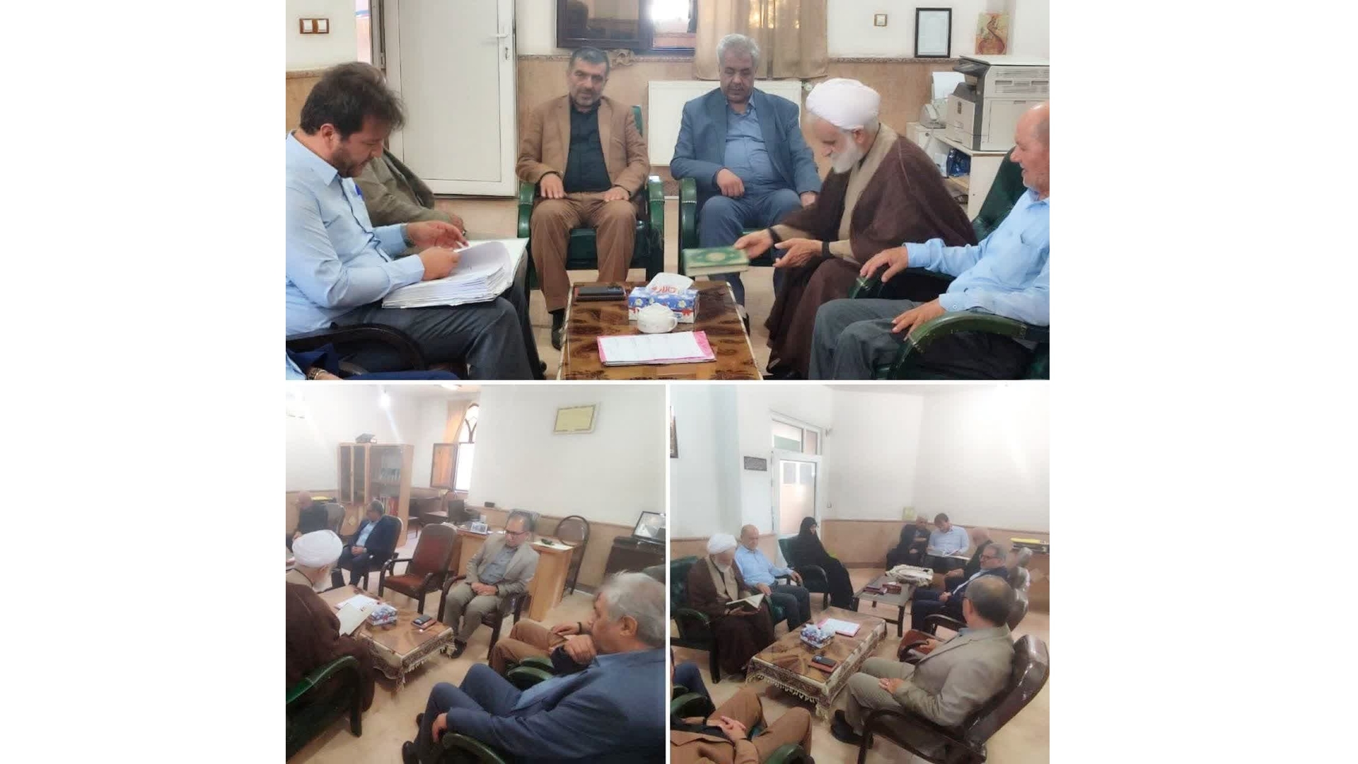 جلسه بررسی و حل مشکل اراضی حوزه علمیه خواهران شهرستان زرندیه