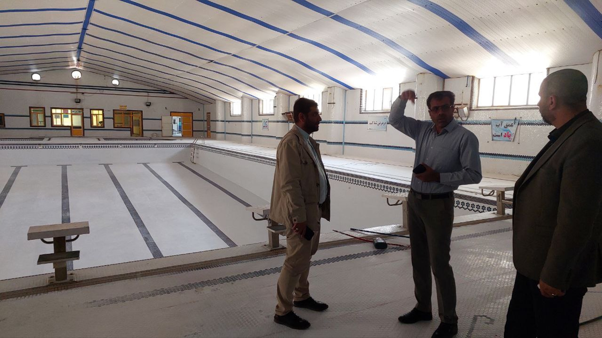 بررسی میدانی روند تعمیرات استخر شهدای فتح المبین  محلات