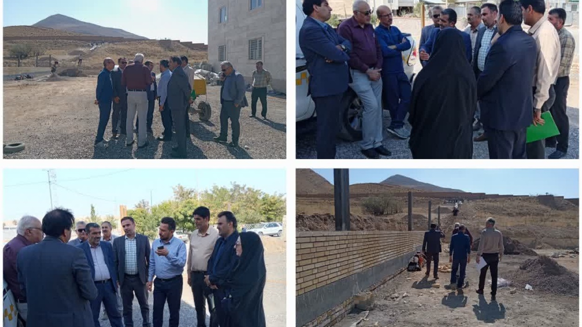 بازدید میدانی از دیوارکشی حفاظتی و محوطه سازی بخشداری خرقان