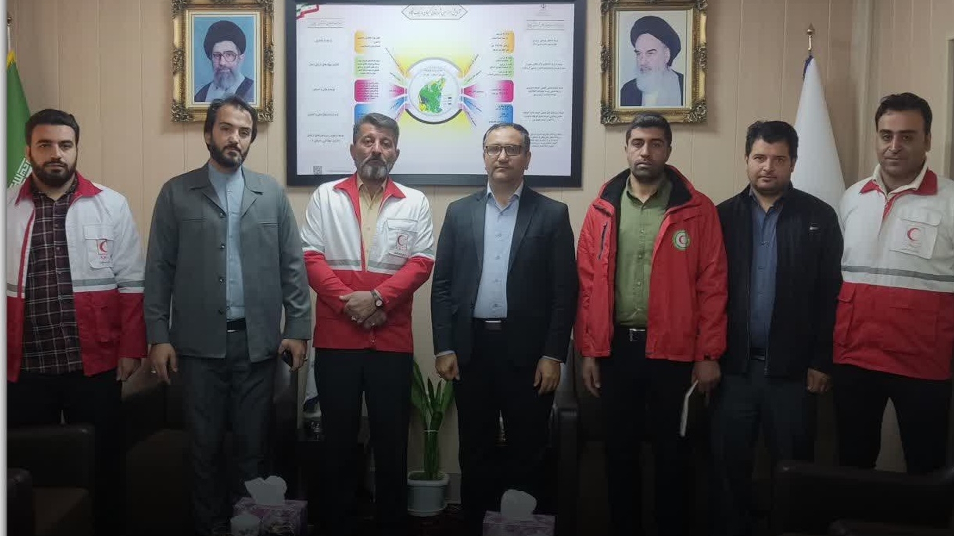 آیین تکریم و معارفه؛ محبعلی سرپرست جدید جمعیت هلال احمر شهرستان کمیجان