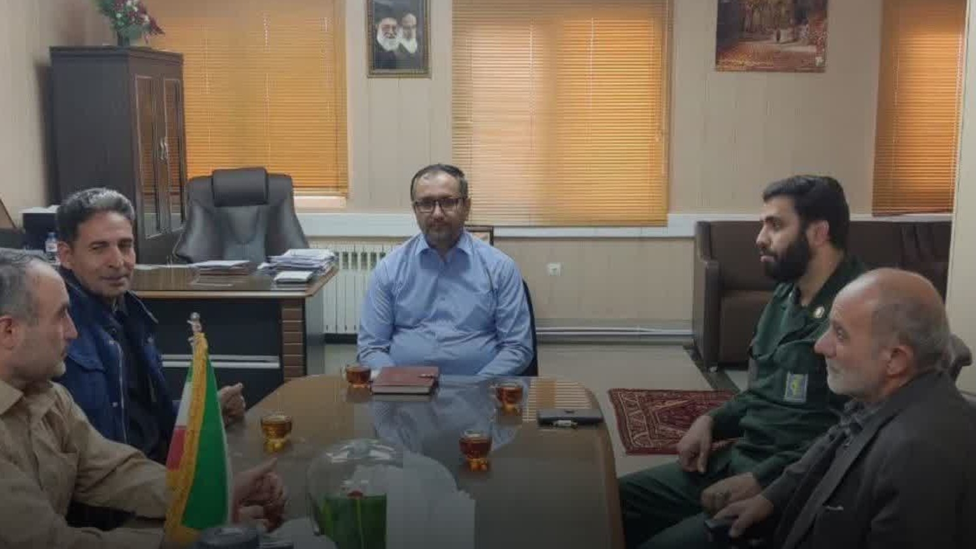 جلسه هماهنگی احداث خانه بهداشت و پایگاه مقاومت بسیج در روستای گردشگری وفس