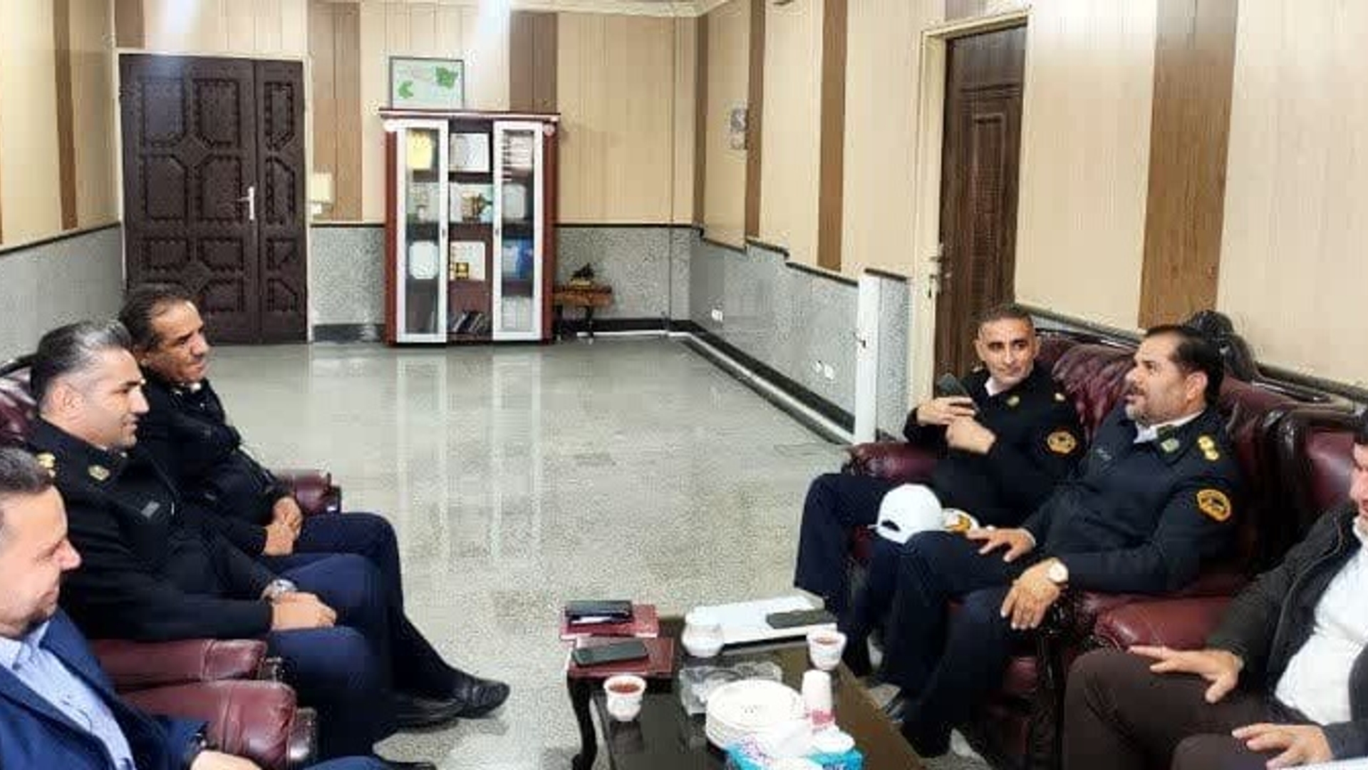 دیدار رییس پلیس راهور استان مرکزی با معاون فرماندار