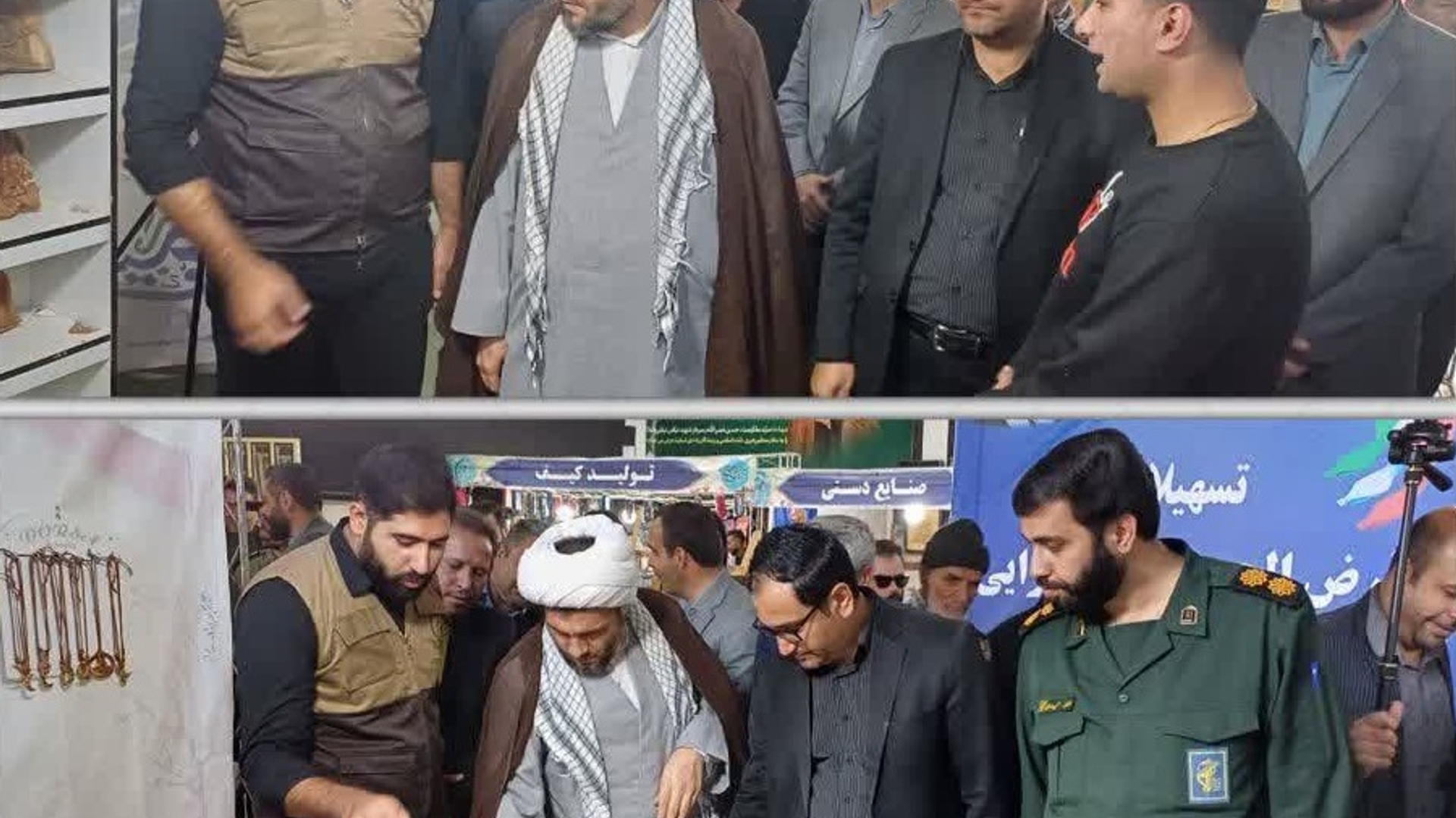 به مناسبت گرامیداشت هفته بسیج ؛ افتتاح نمایشگاه اقتصاد مقاومتی در شهرستان کمیجان