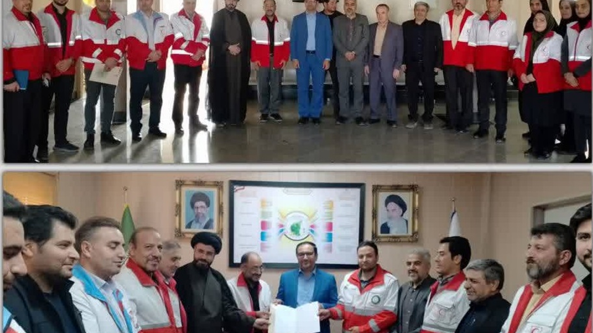 آیین تکریم و معارفه؛ شمشیری سرپرست جدید جمعیت هلال احمر شهرستان کمیجان