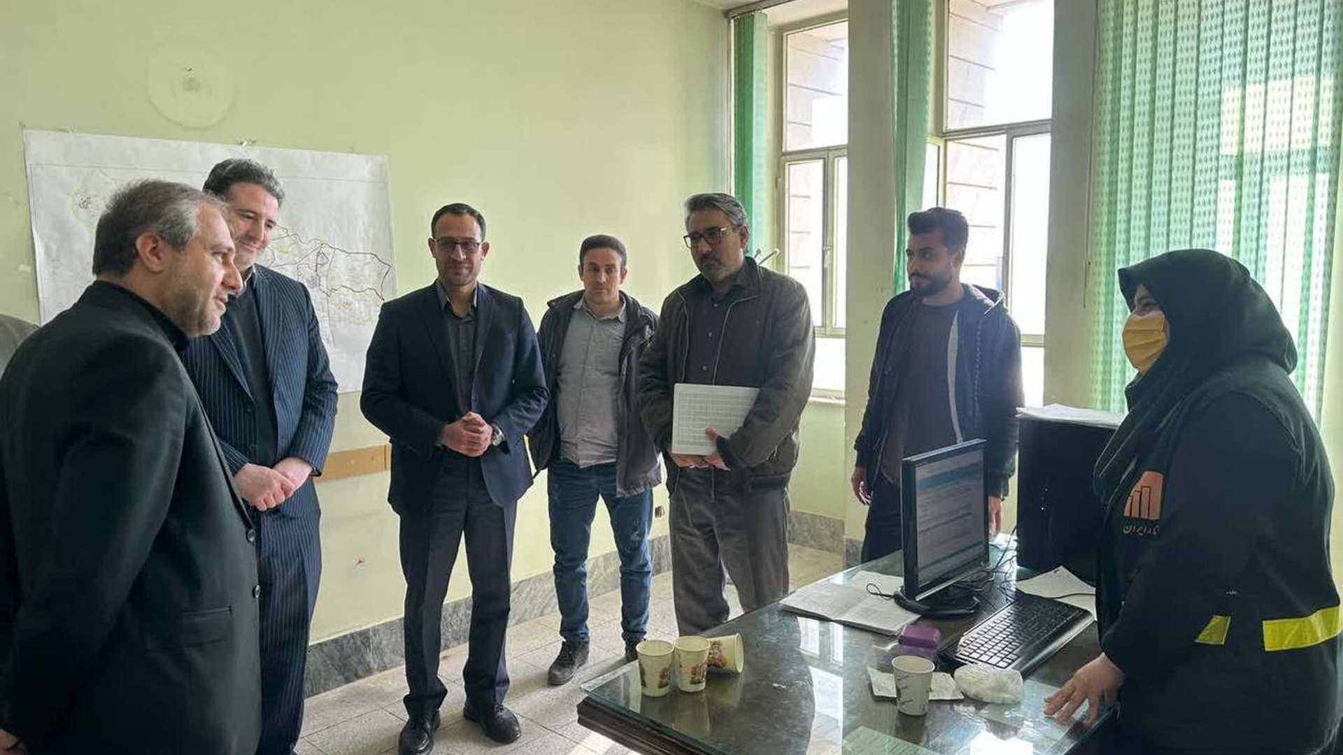 حضور در اداره جهاد کشاورزی و بازدید فرماندار از ستاد سرشماری عمومی کشاورزی شهرستان ساوه