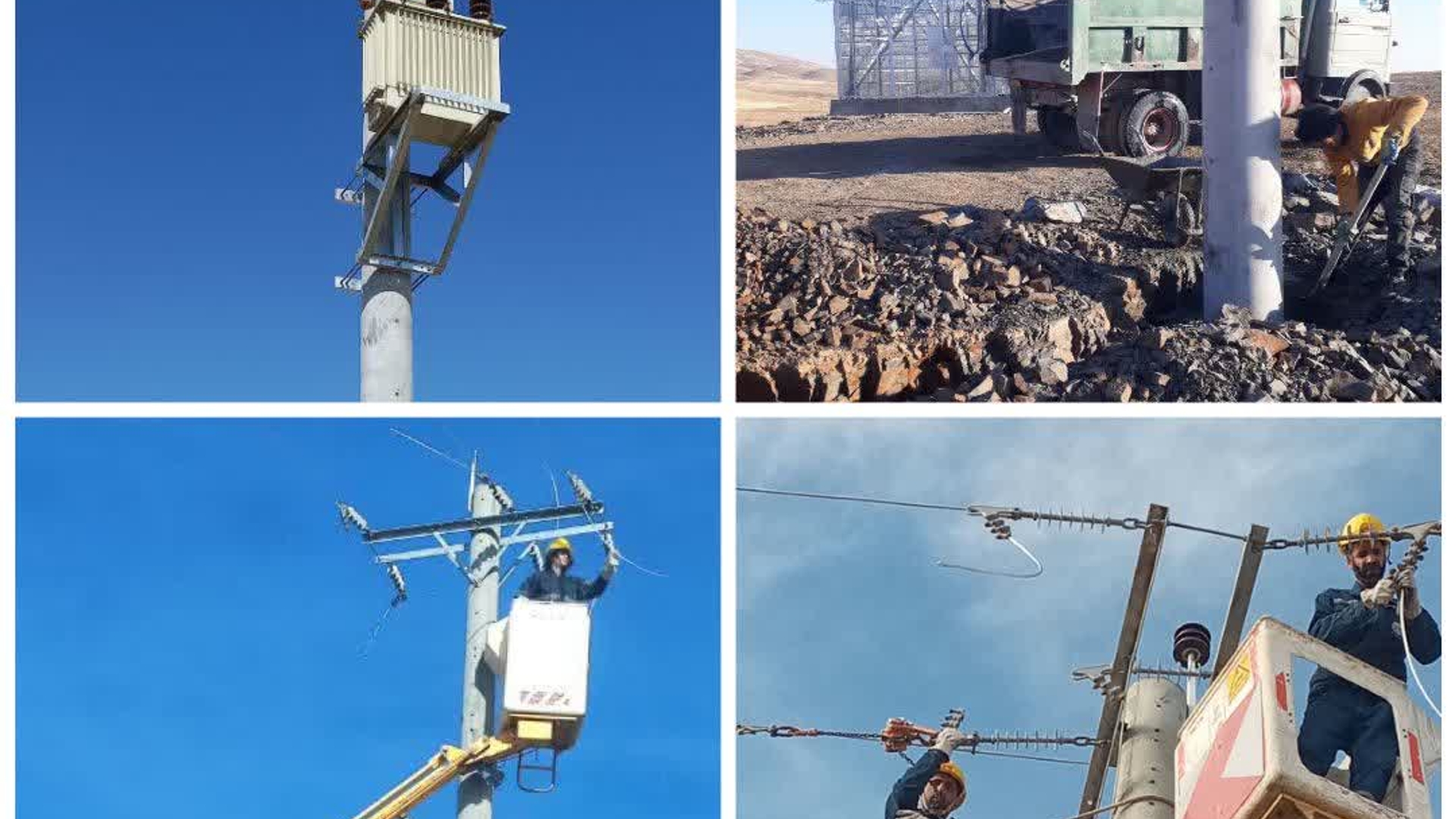 تکمیل پروژه برقرسانی به سایت مخابراتی شرکت ایرانسل ، روستای ولازجرد شهرستان کمیجان