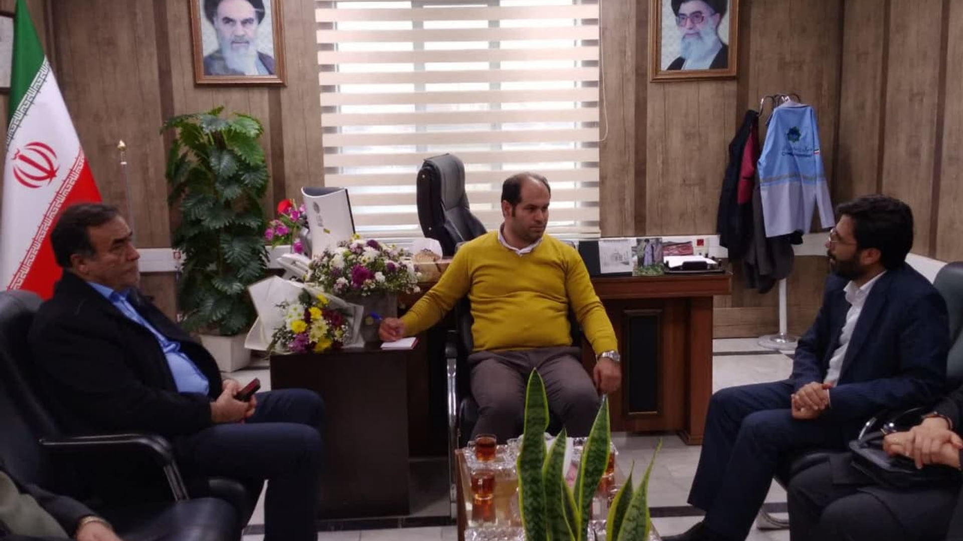 مدیر عامل شرکت شهرک های صنعتی و مدیر کل تعاون ، کار و رفاه اجتماعی استان با سرپرست فرمانداری خمین دیدار کردند