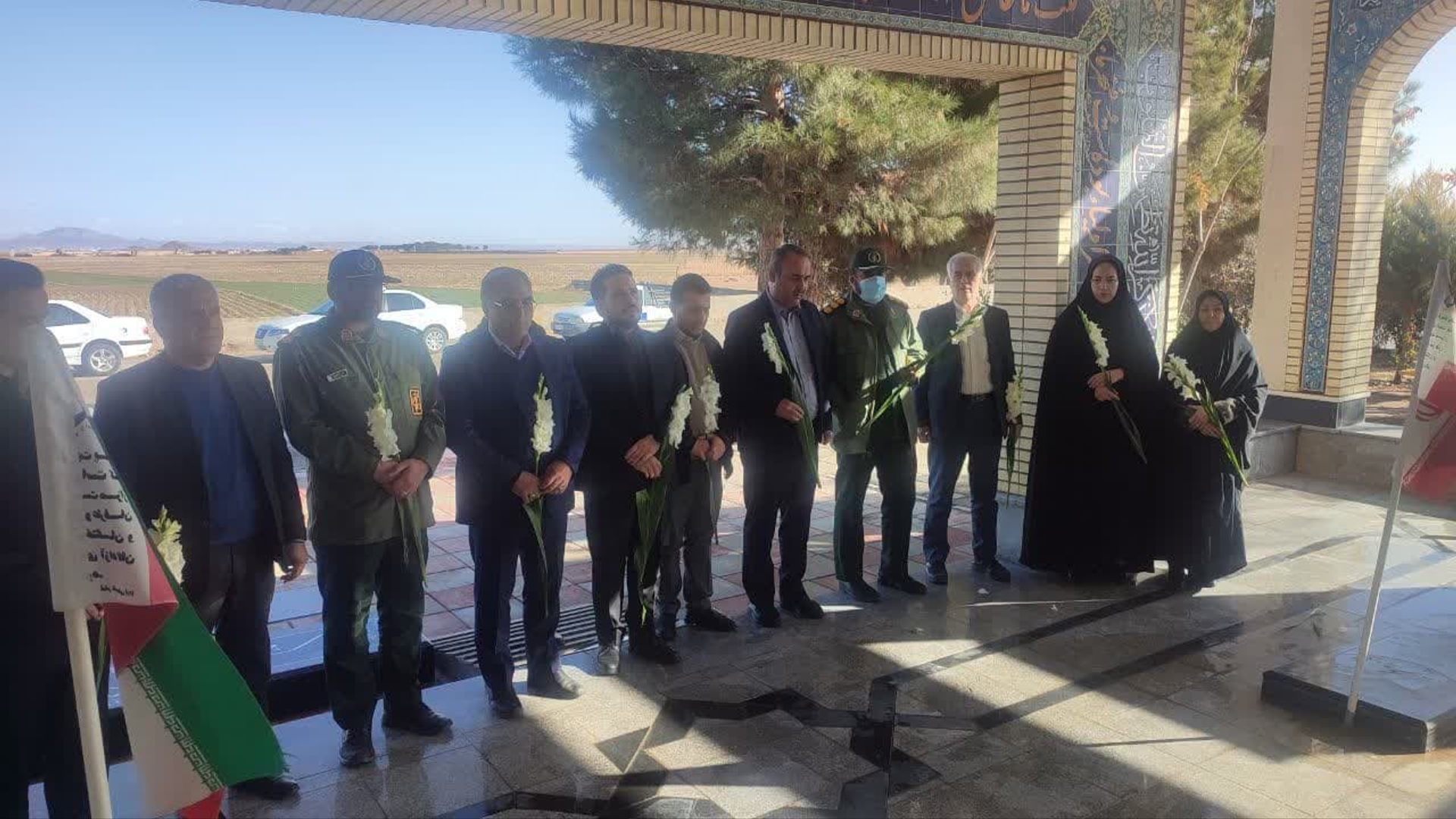 گلباران مزار شهدای آسیابک به مناسبت روز بصیرت