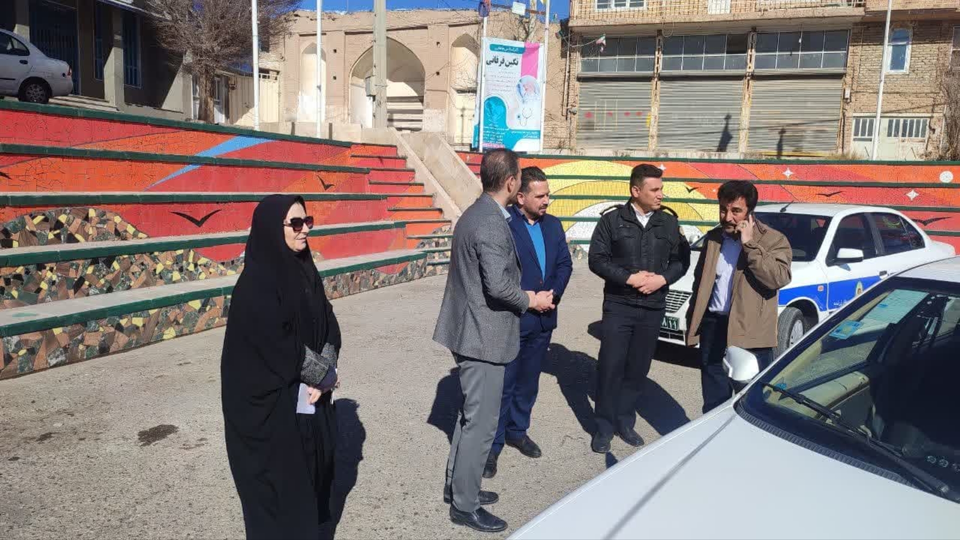 بازدید از معابر شهر زاویه در راستای بررسی و رفع مسائل و مشکلات ترافیکی شهر