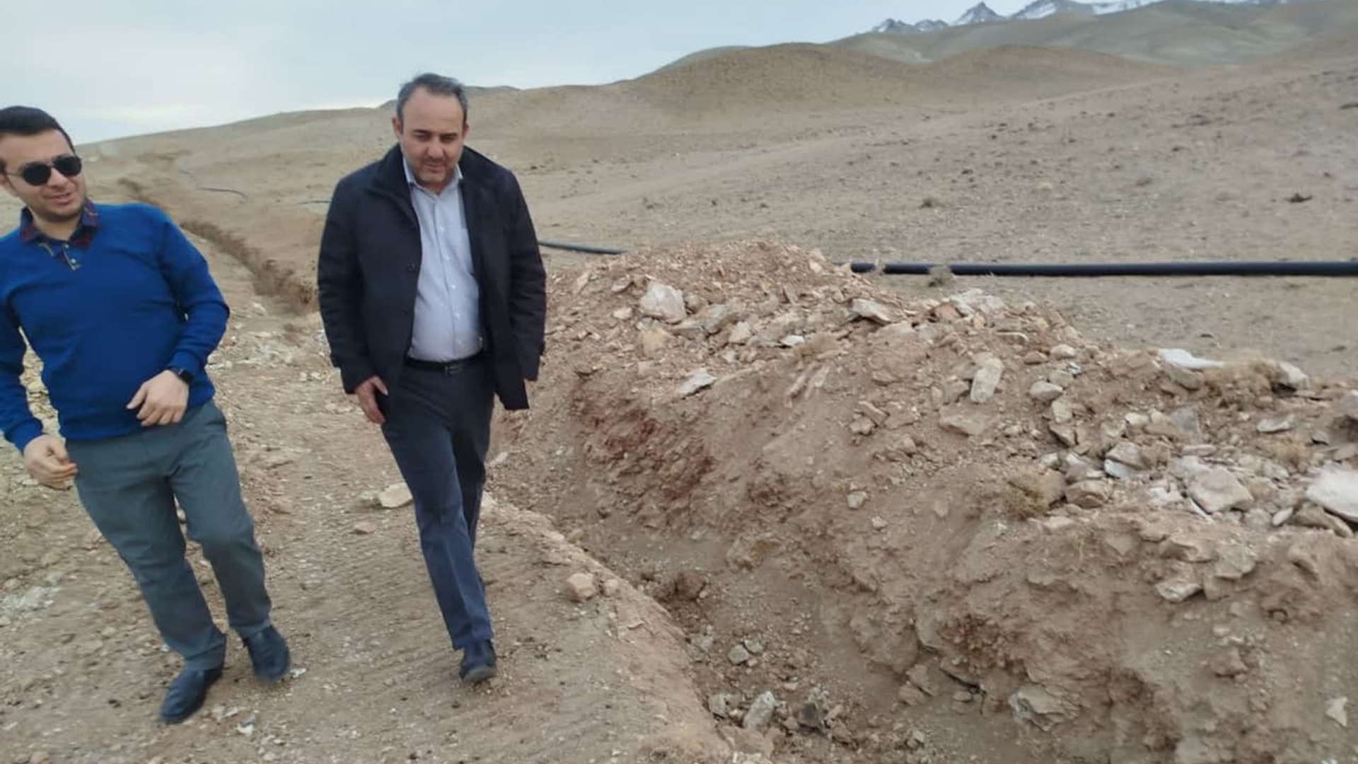 بازدید از پروژه آبرسانی به روستای عشایری بیلفتو بخش زاویه