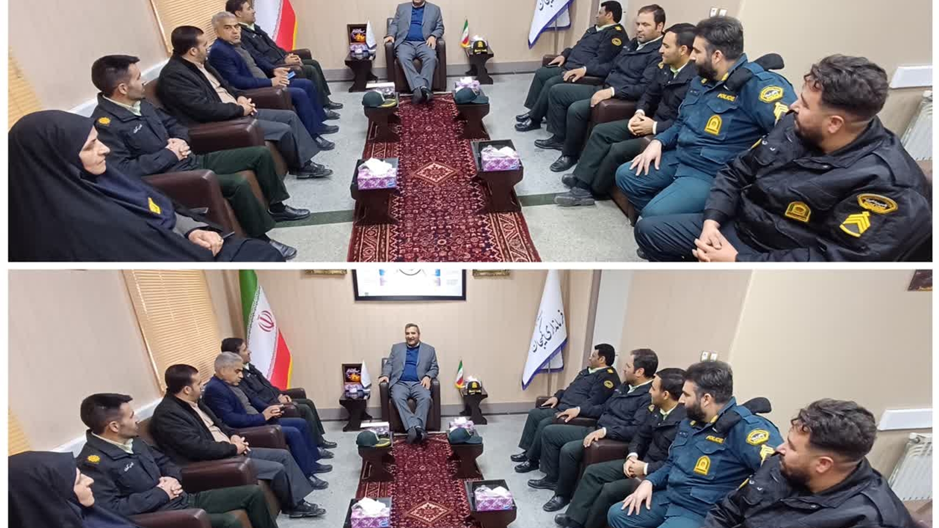 دیدار فرمانده انتظامی شهرستان با سرپرست فرمانداری شهرستان کمیجان
