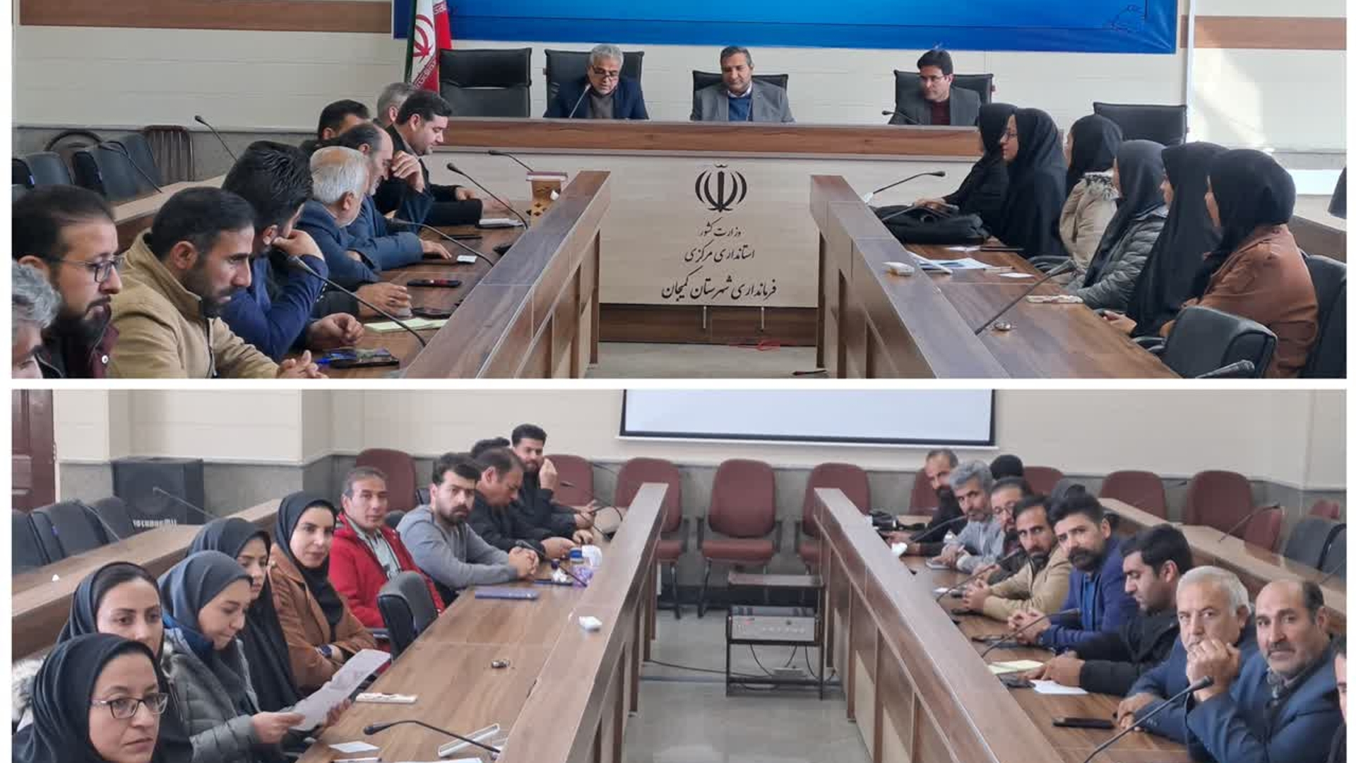 نشست مشورتی دهیاران بخش مرکزی شهرستان کمیجان  با سرپرست فرمانداری و بخشدار مرکزی