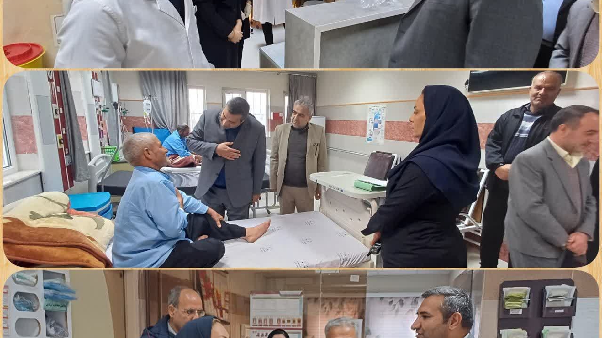 بازدید مددی سرپرست فرمانداری و عرض خدا قوت به پرسنل بیمارستان امام علی علیه السلام کمیجان