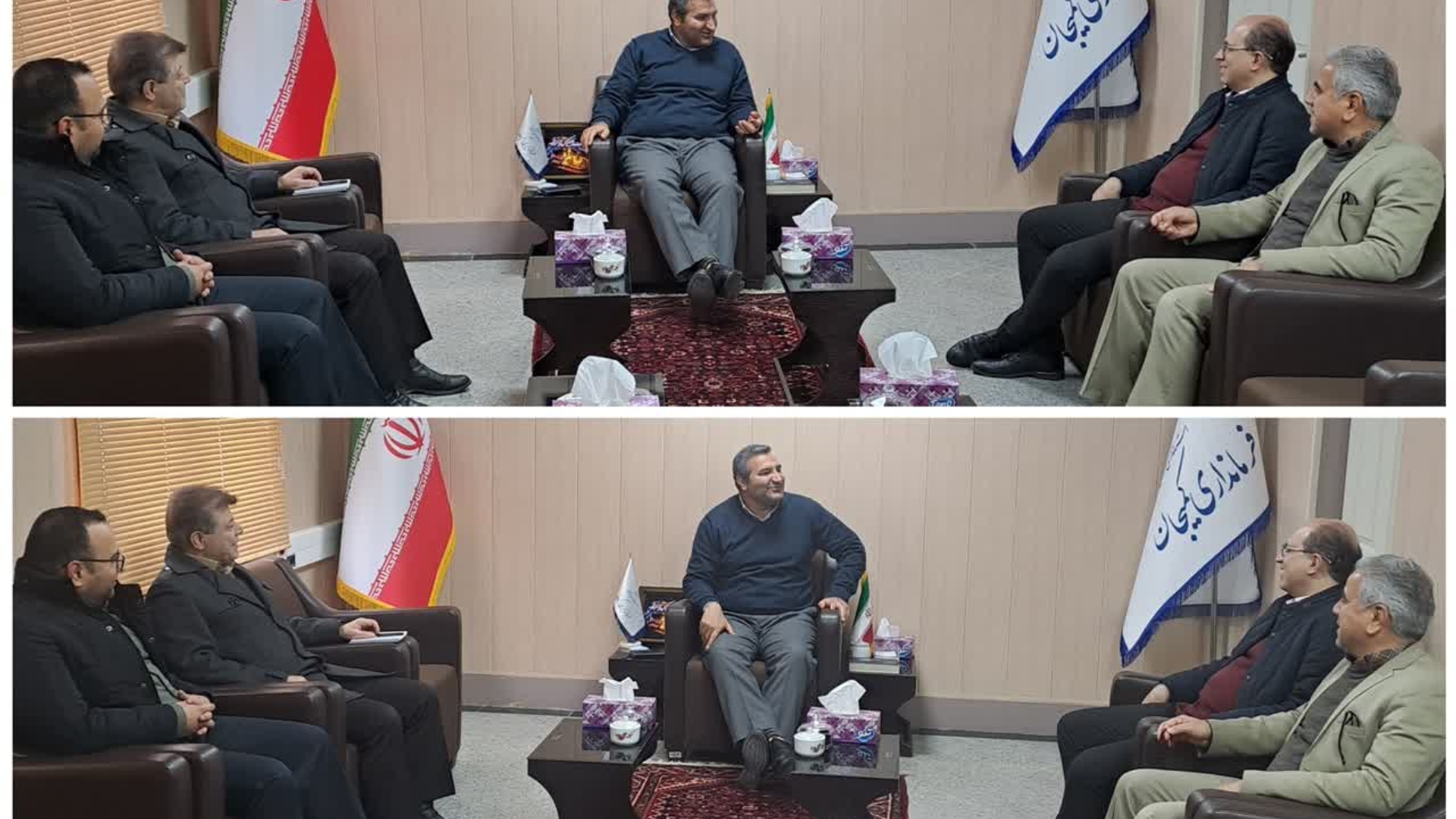 دیدار دکتر جواهری معاونت بهداشت و درمان دانشگاه علوم پزشکی استان مرکزی با سرپرست فرمانداری شهرستان کمیجان