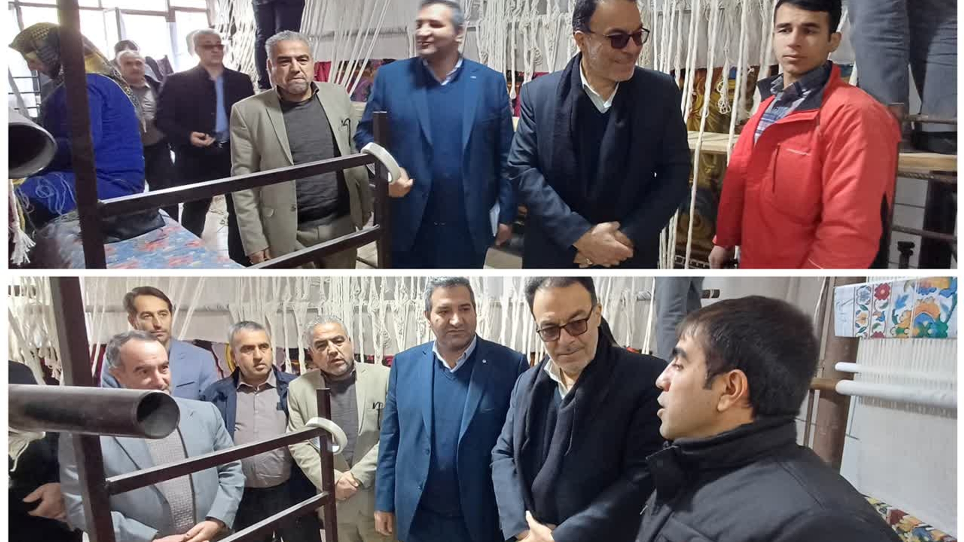 بازدید نماینده مجلس شورای اسلامی و فرماندار از کارگاه فرش دست بافت